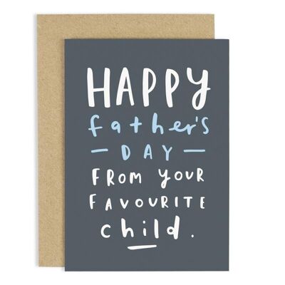 Favourite Child Father's Day Card