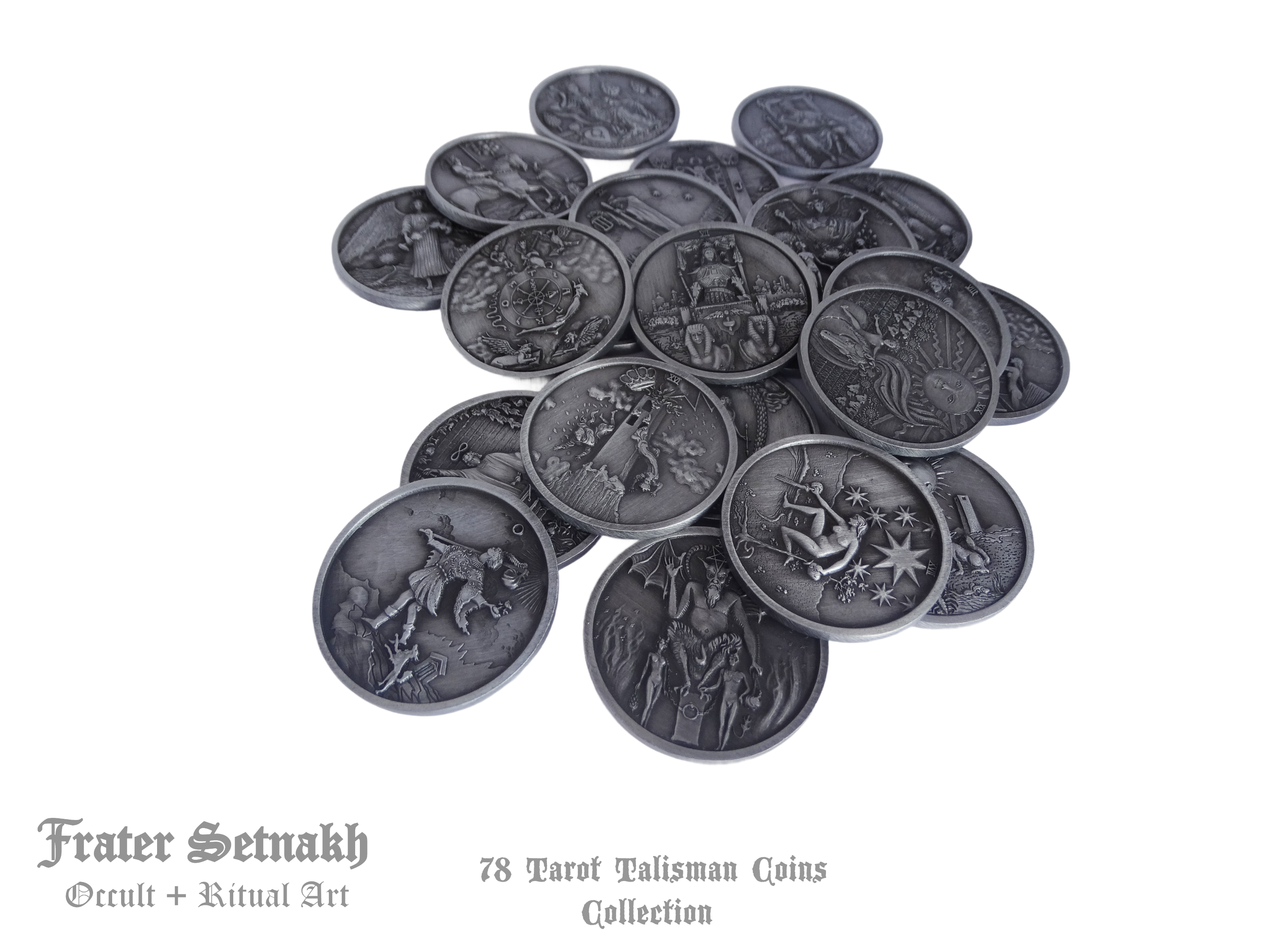 22 Tarot Coins – Major Arcana Metal Divination Set for Tarot Readers