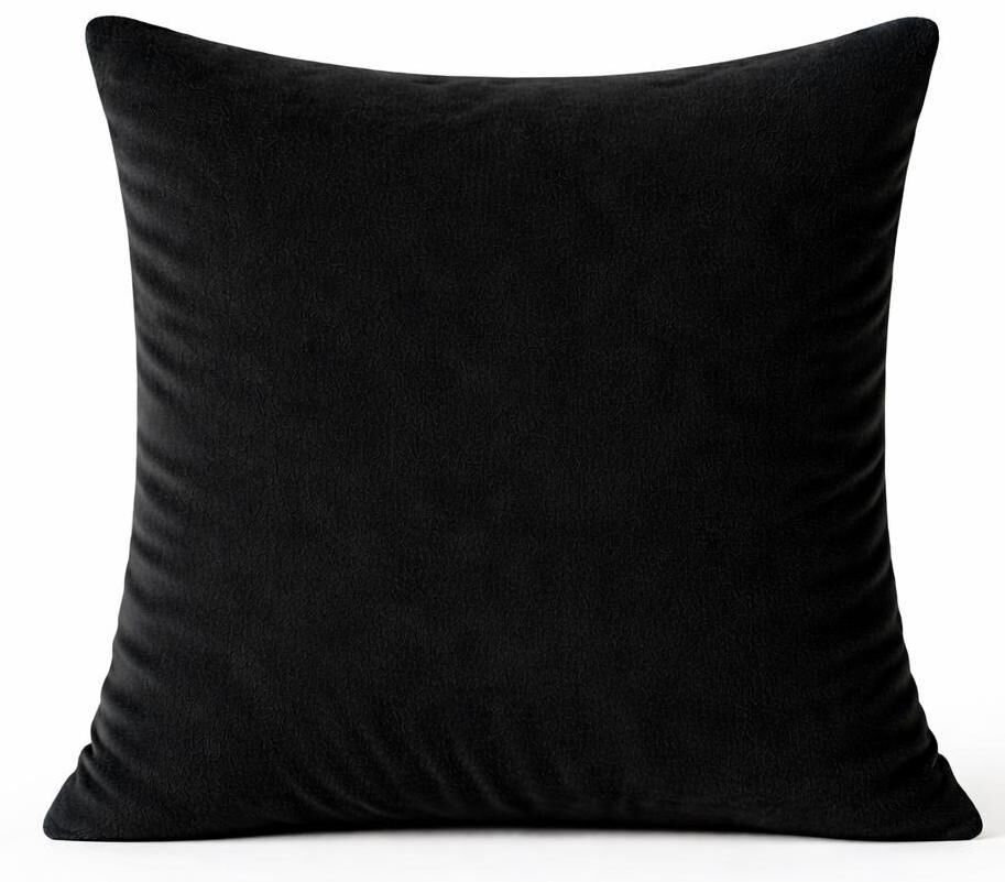 Velvet Cushion Cover – Black | Decorative Pillow Cover | Handmade in Poland OEKO-TEX