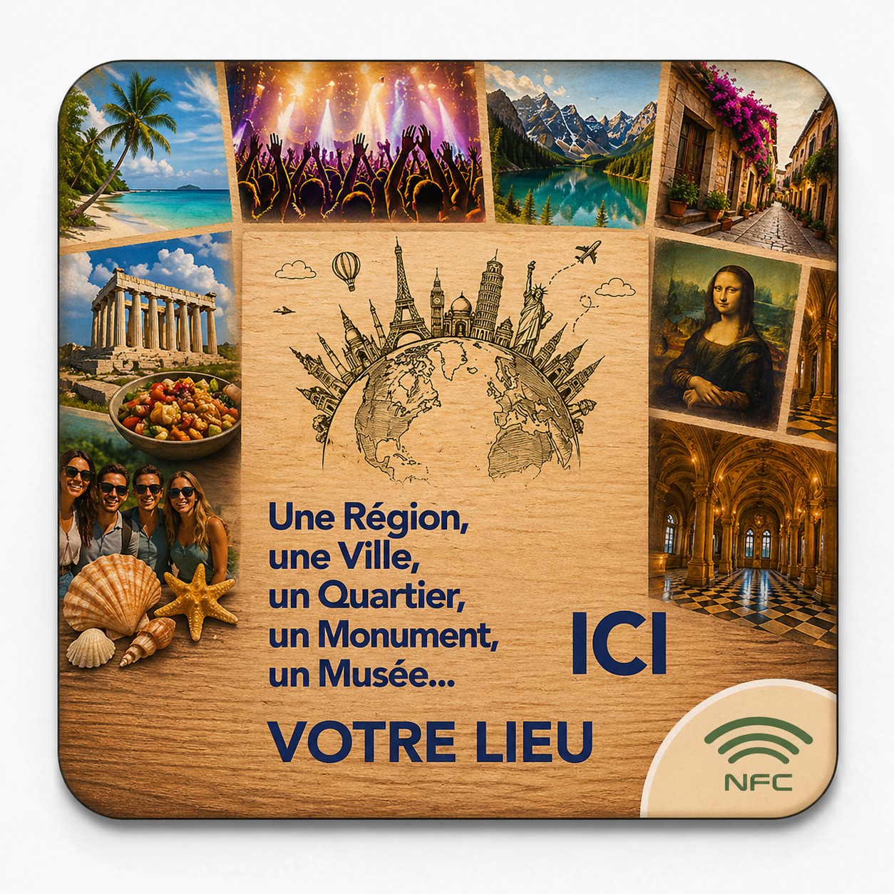 Personalized NFC Connected Coaster – Interactive Coaster with Photos, Videos and Stories