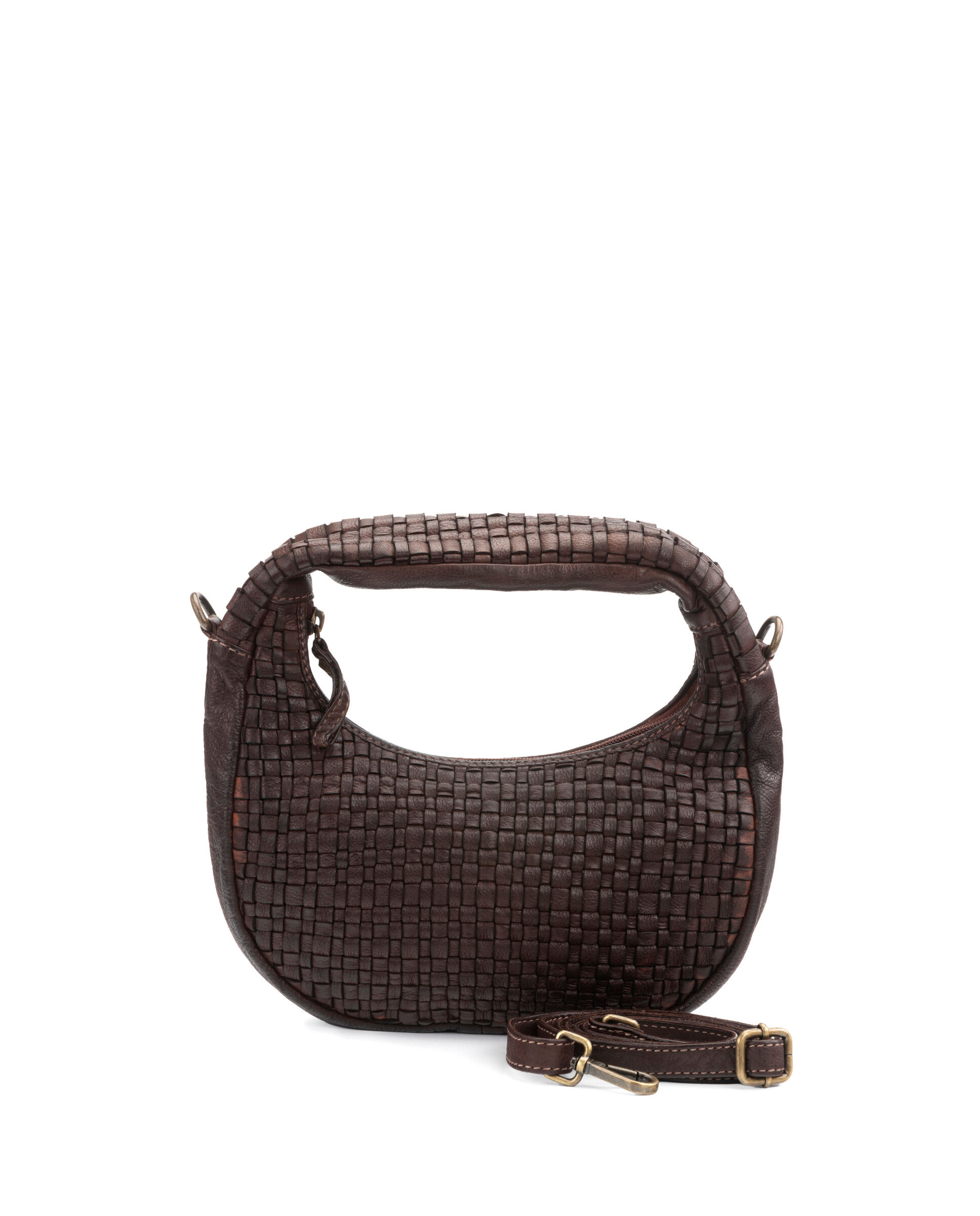 STAMP 553 handbag in washed braided leather Trena