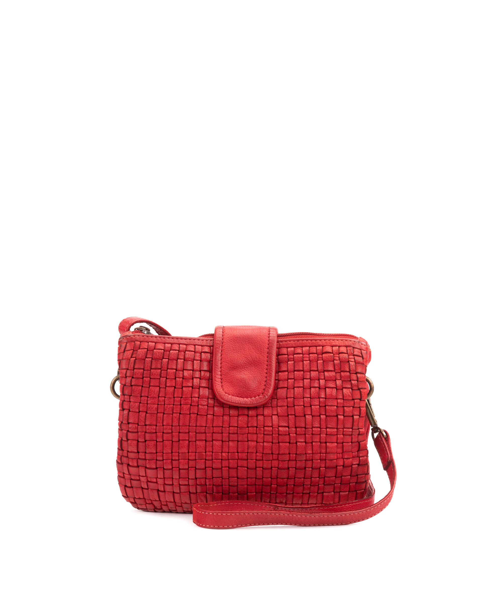 Sac à main STAMP 555 en cuir tressé lavé Trena