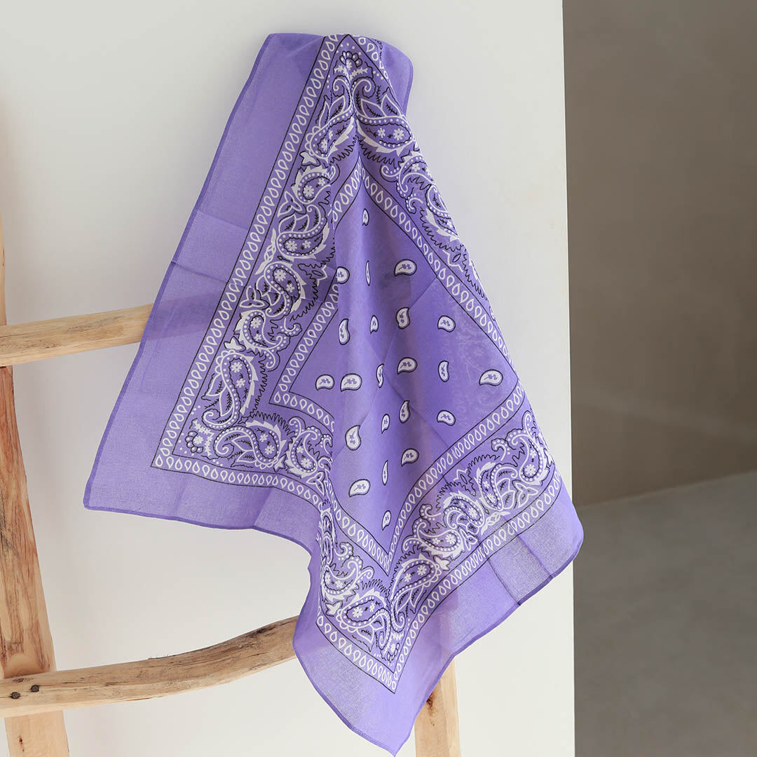 Purple bandana scarf