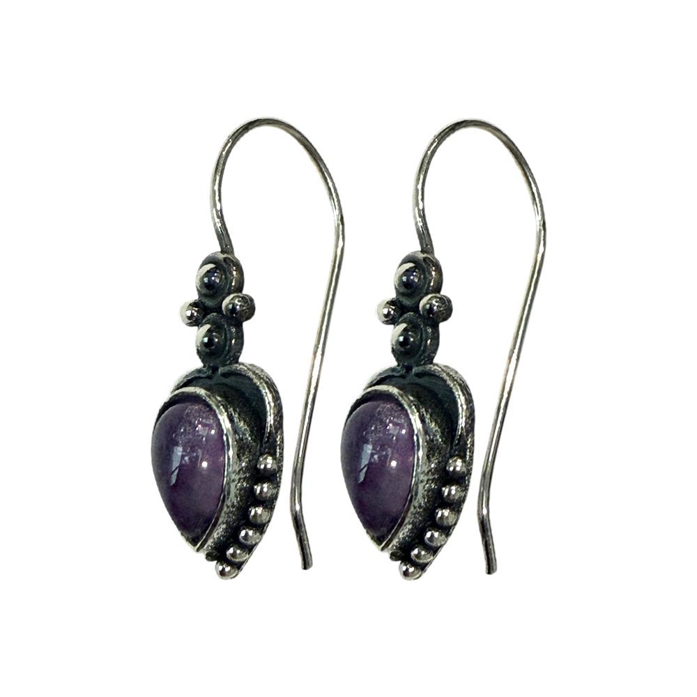 Pendientes colgantes de gancho chapados en plata (#05), 2x1cm