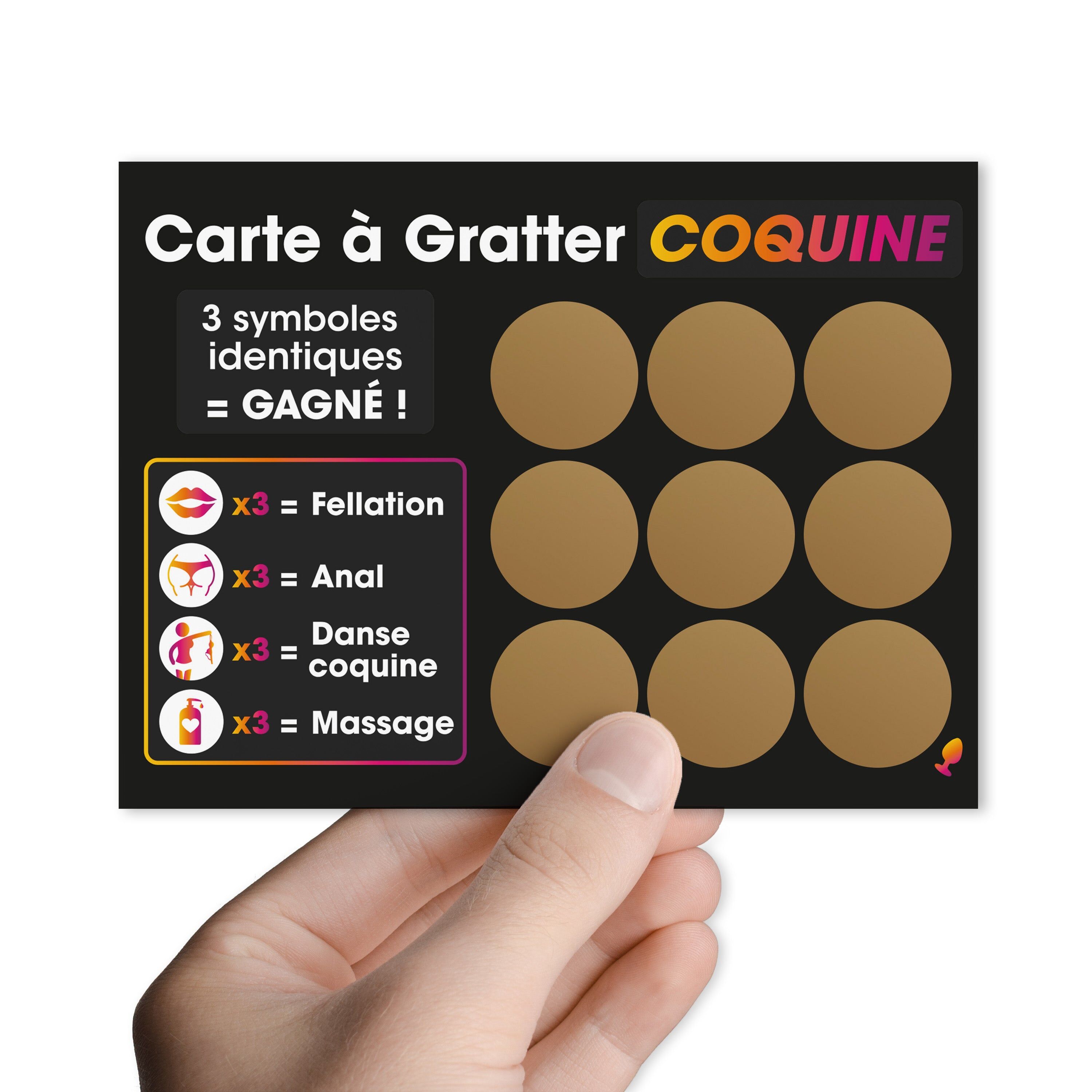 Naughty scratch card - 3 winning symbols