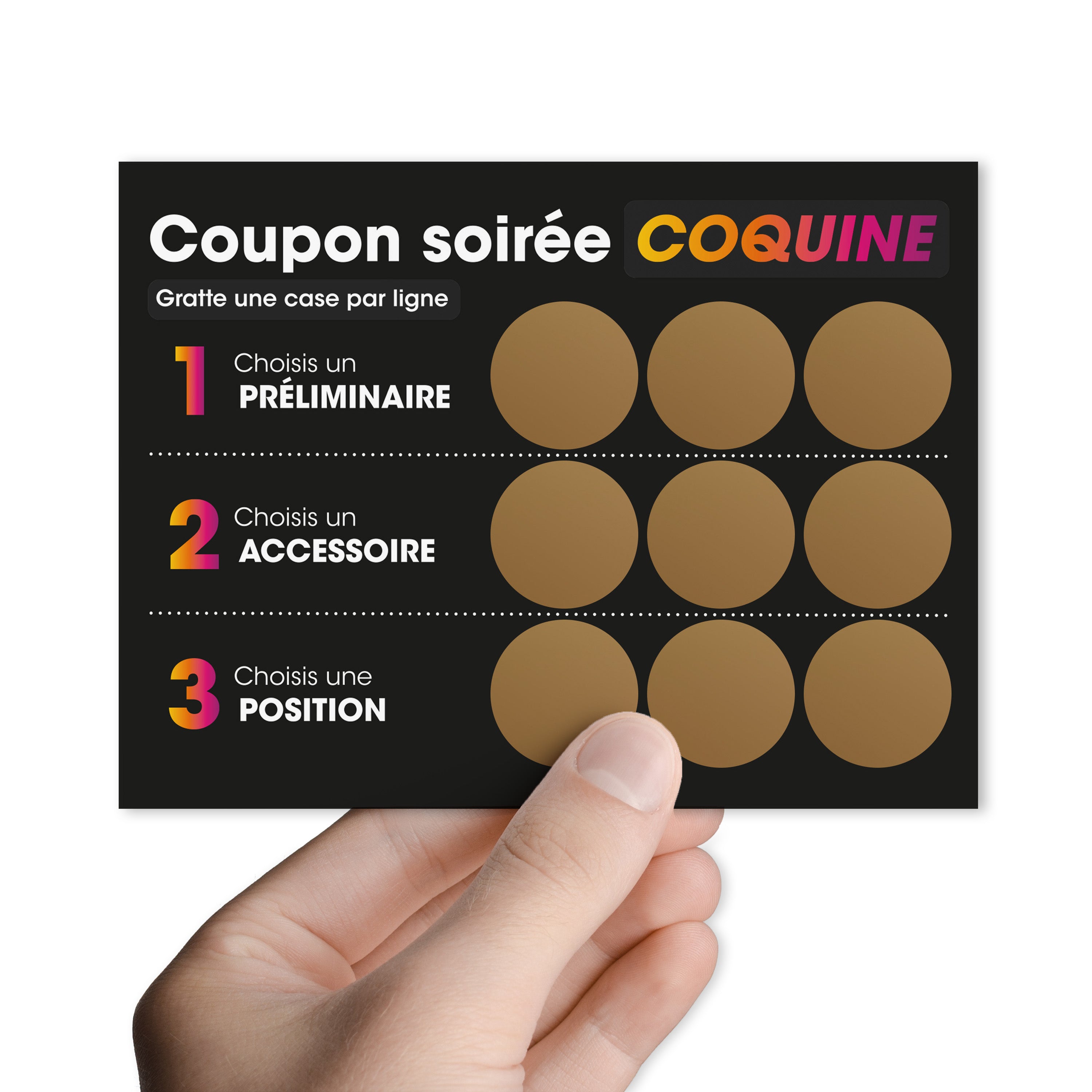 Naughty scratch card - 3 steps