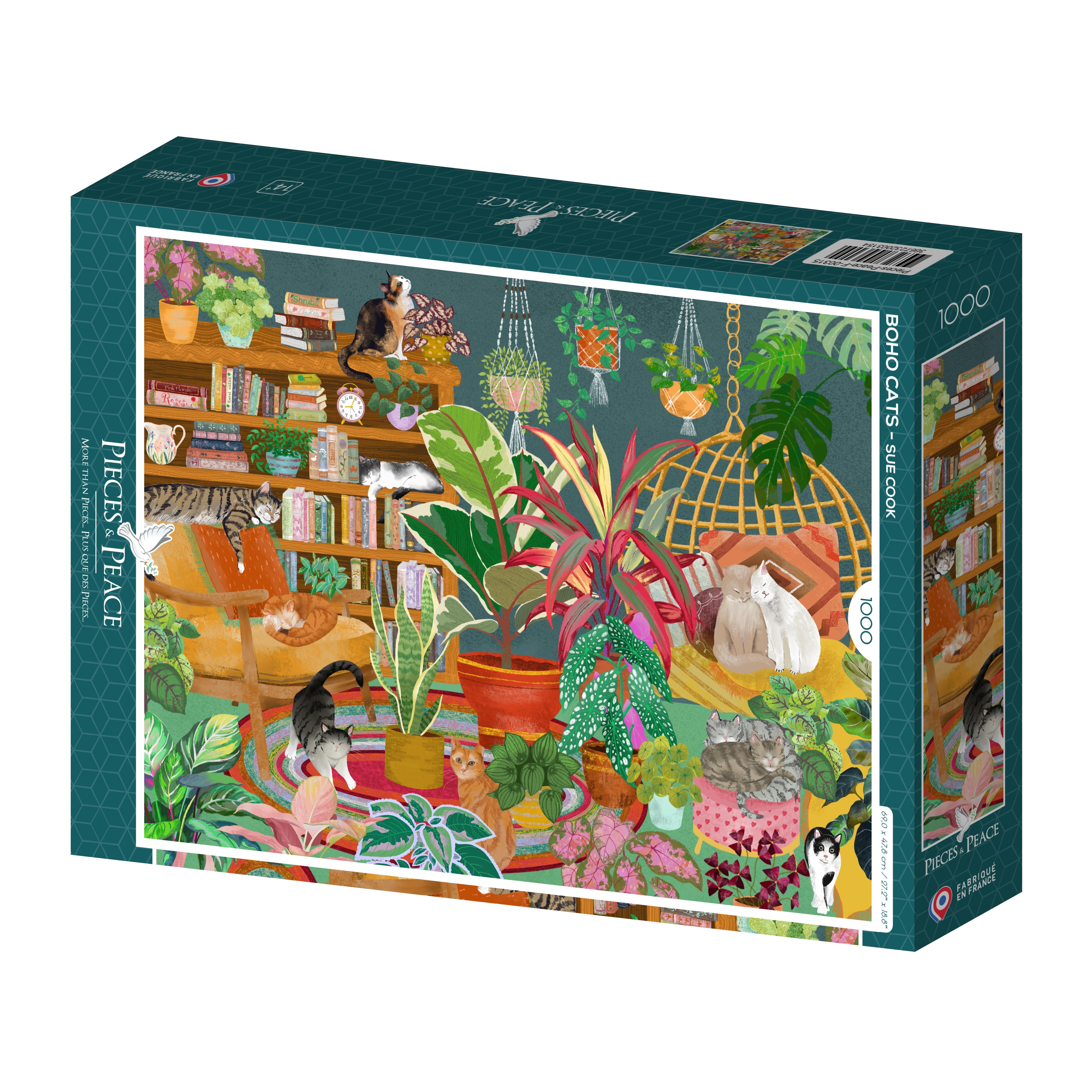 1000 Piece Puzzle - Bohemian Cats