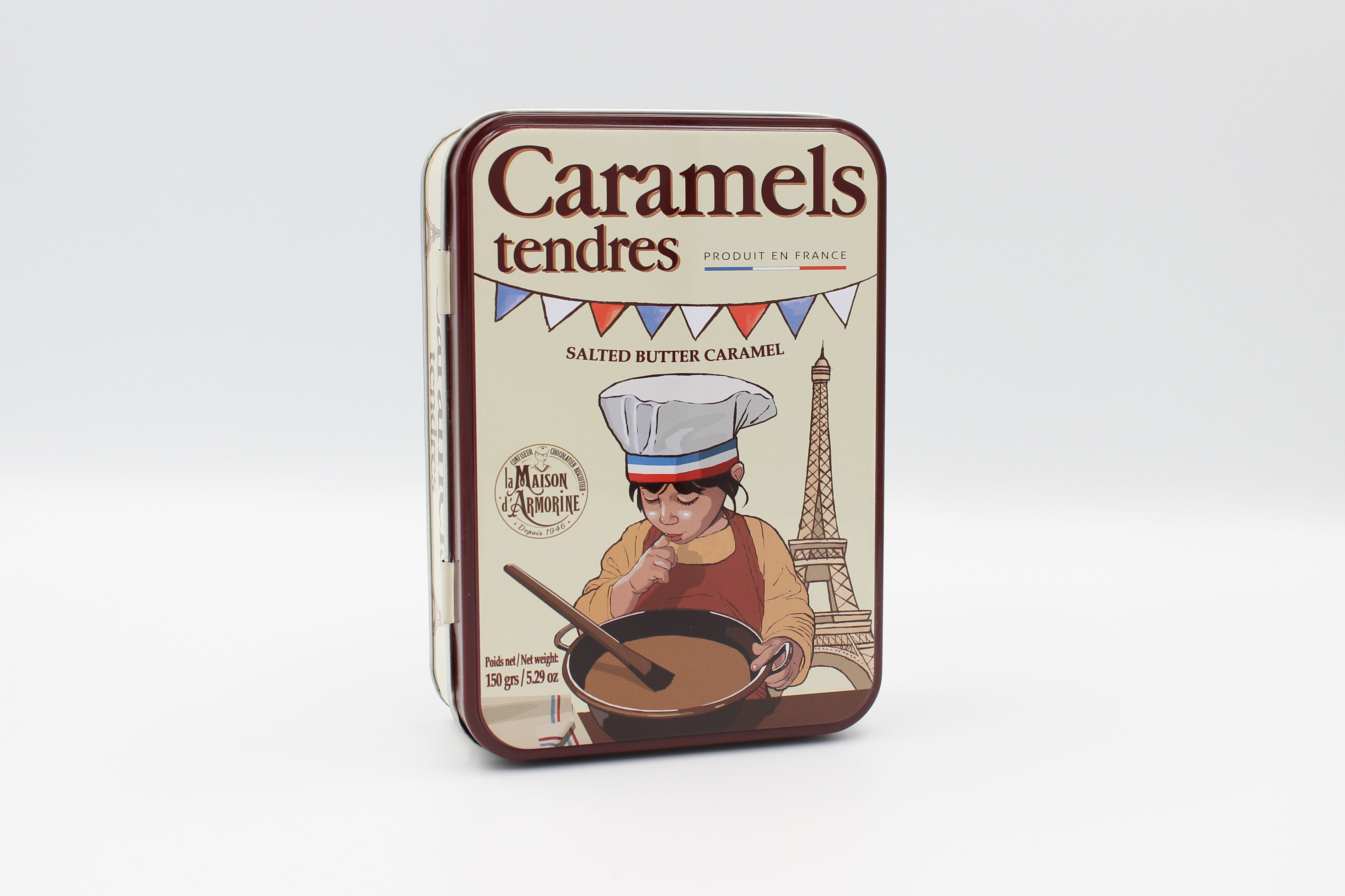 Caramel candies - Tin box - "Tricolor" range - 150g