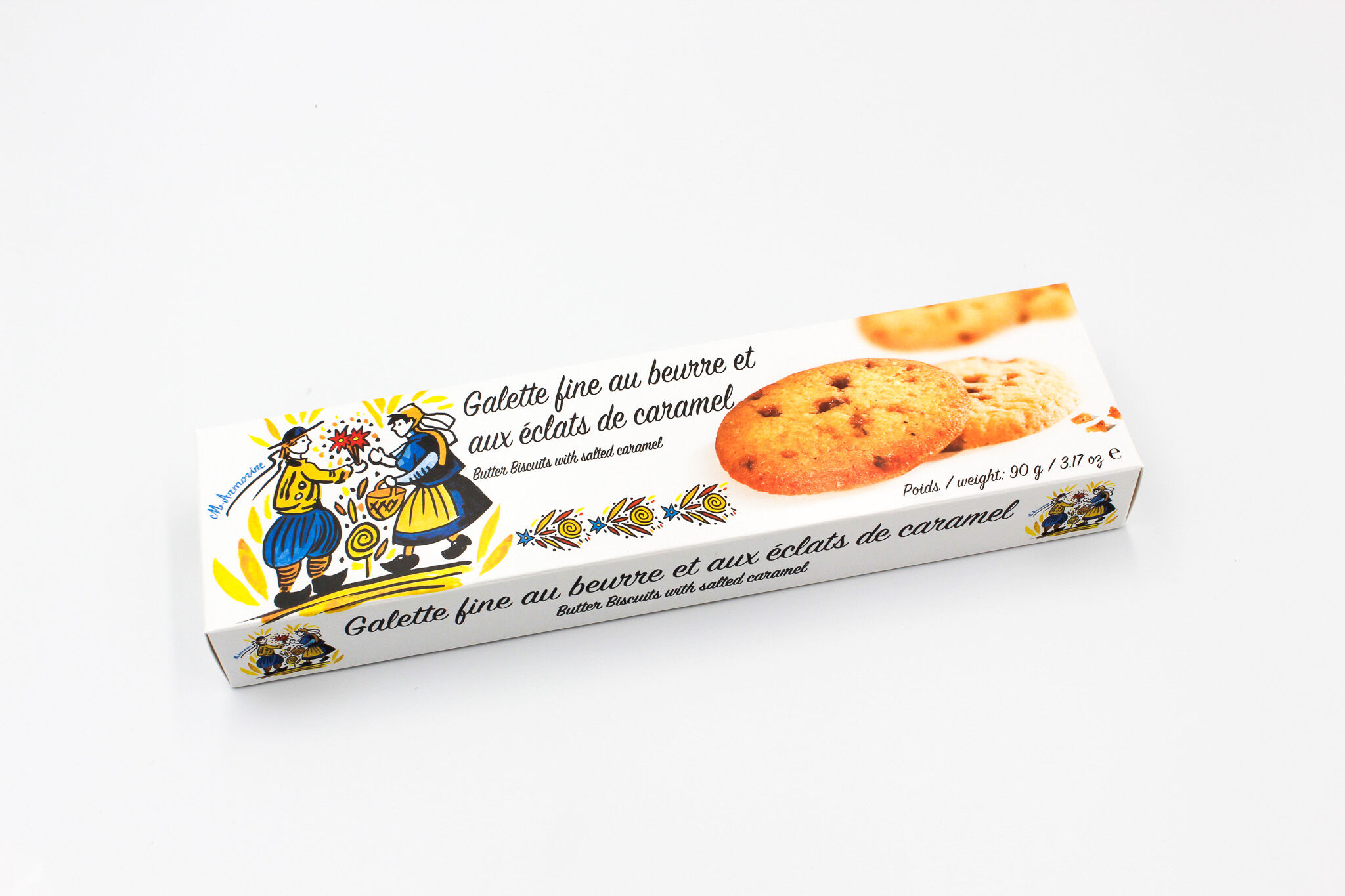Caramel chip biscuit - 90g box - "earthenware" range - Le Celtik