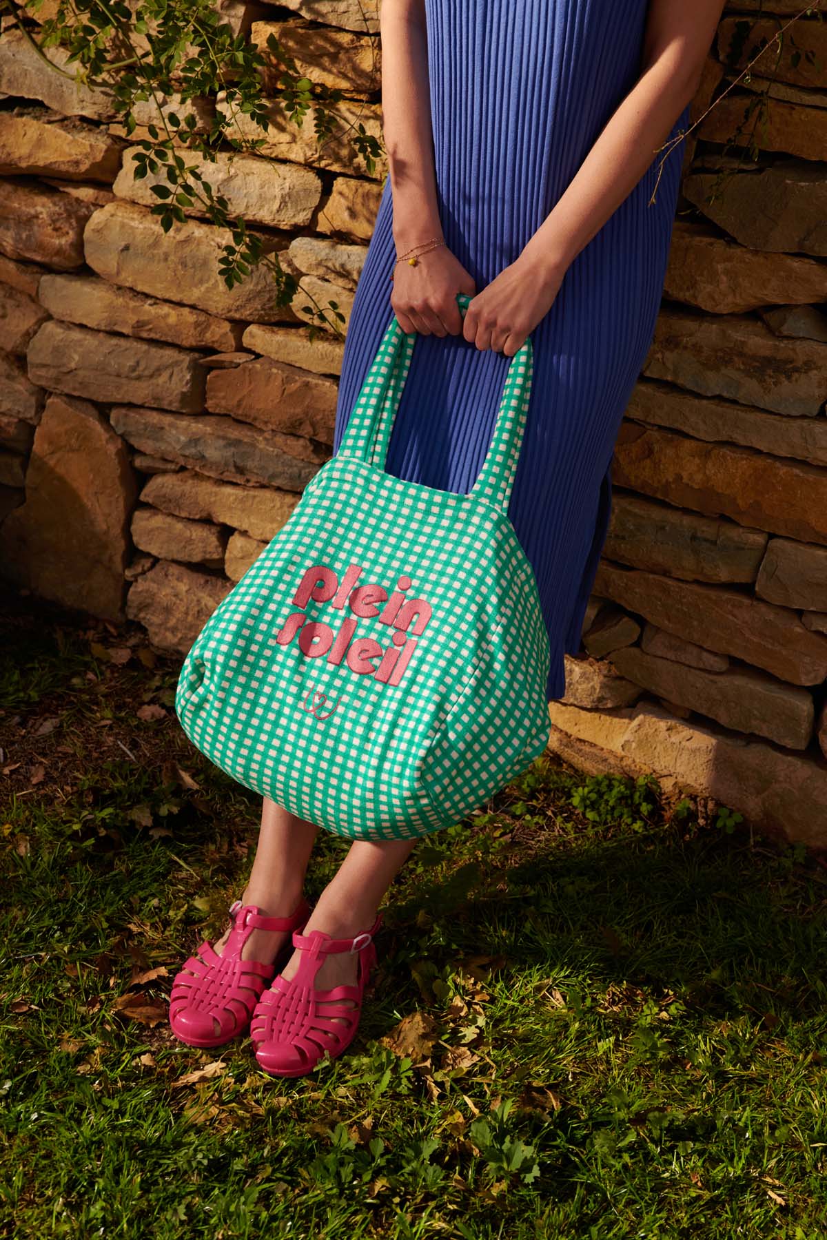 Terry Bag - Green Gingham