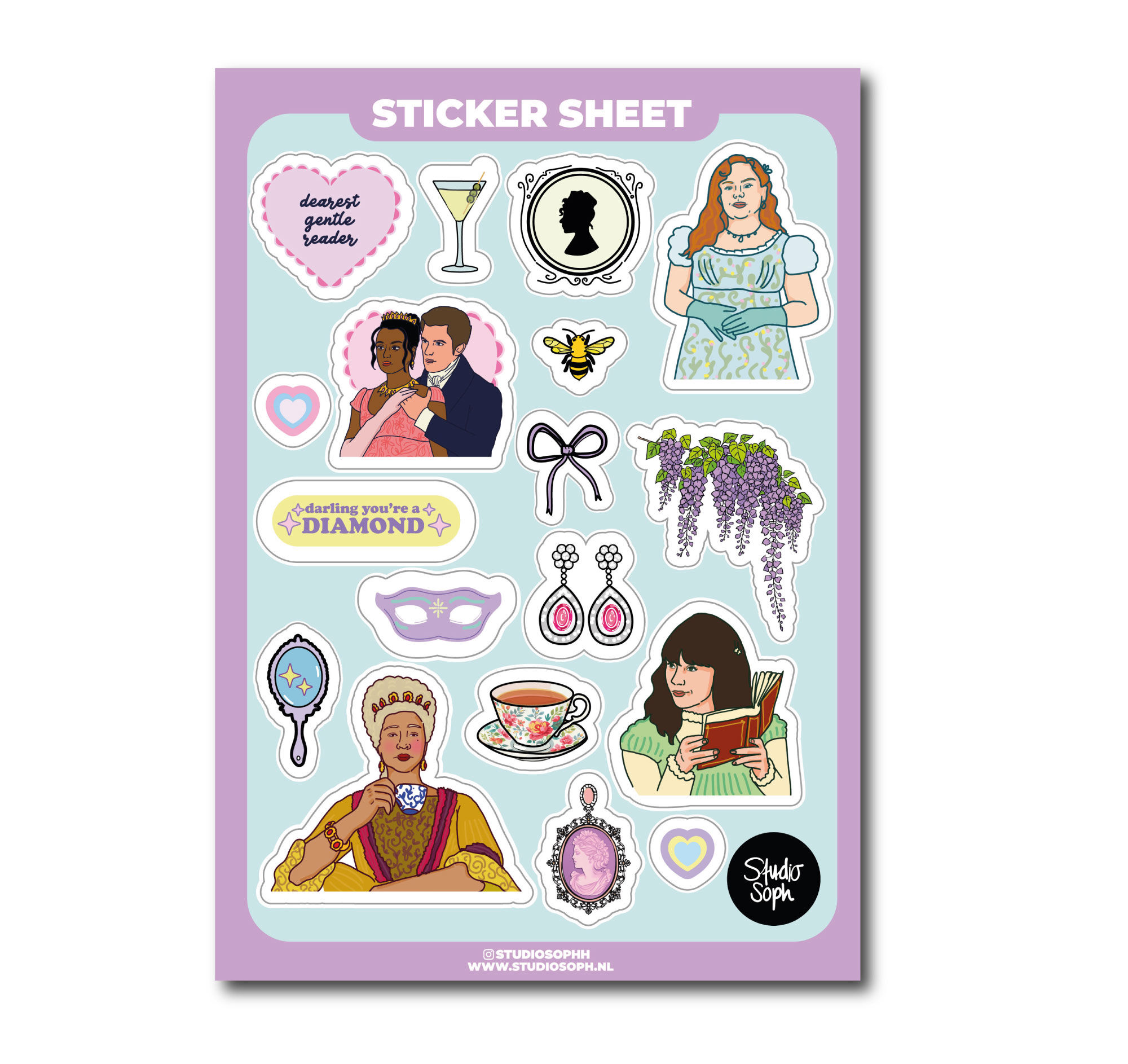gentle reader sticker sheet