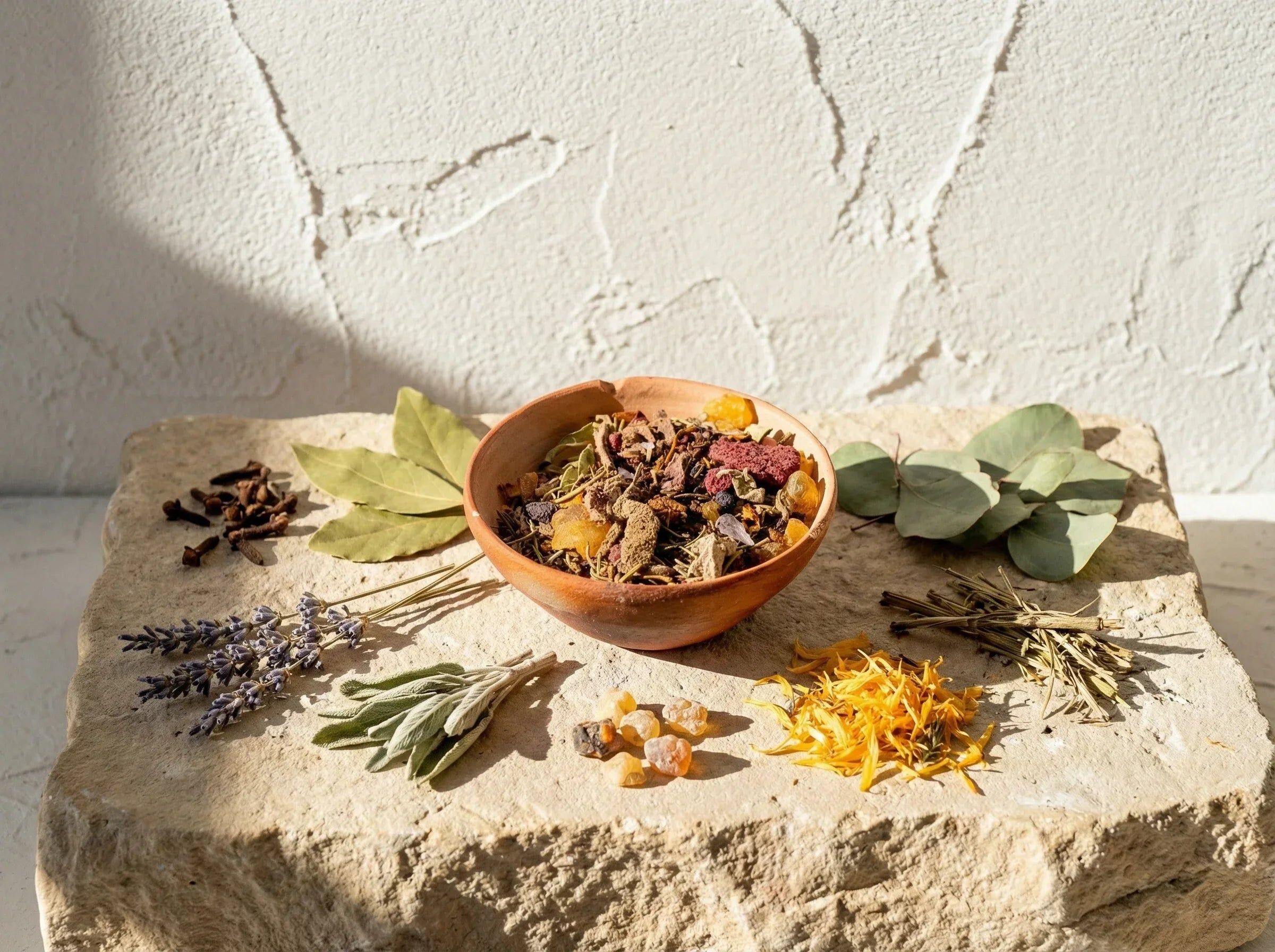 Raw Incense Herbs & Flowers - Purification, Abundance and Pure Life