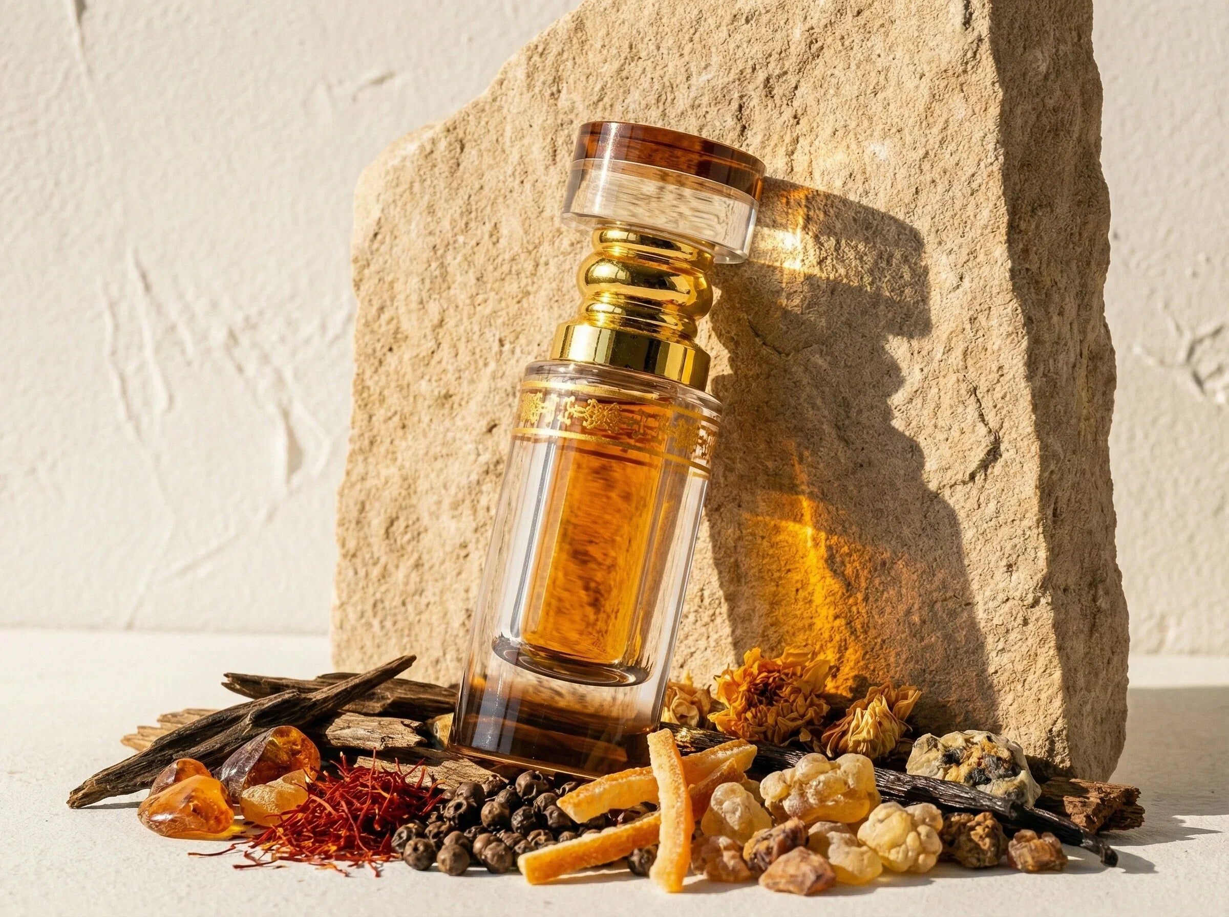 Orientalisches Oud Anbar Parfüm – Fülle, goldene Energie und Strahlkraft
