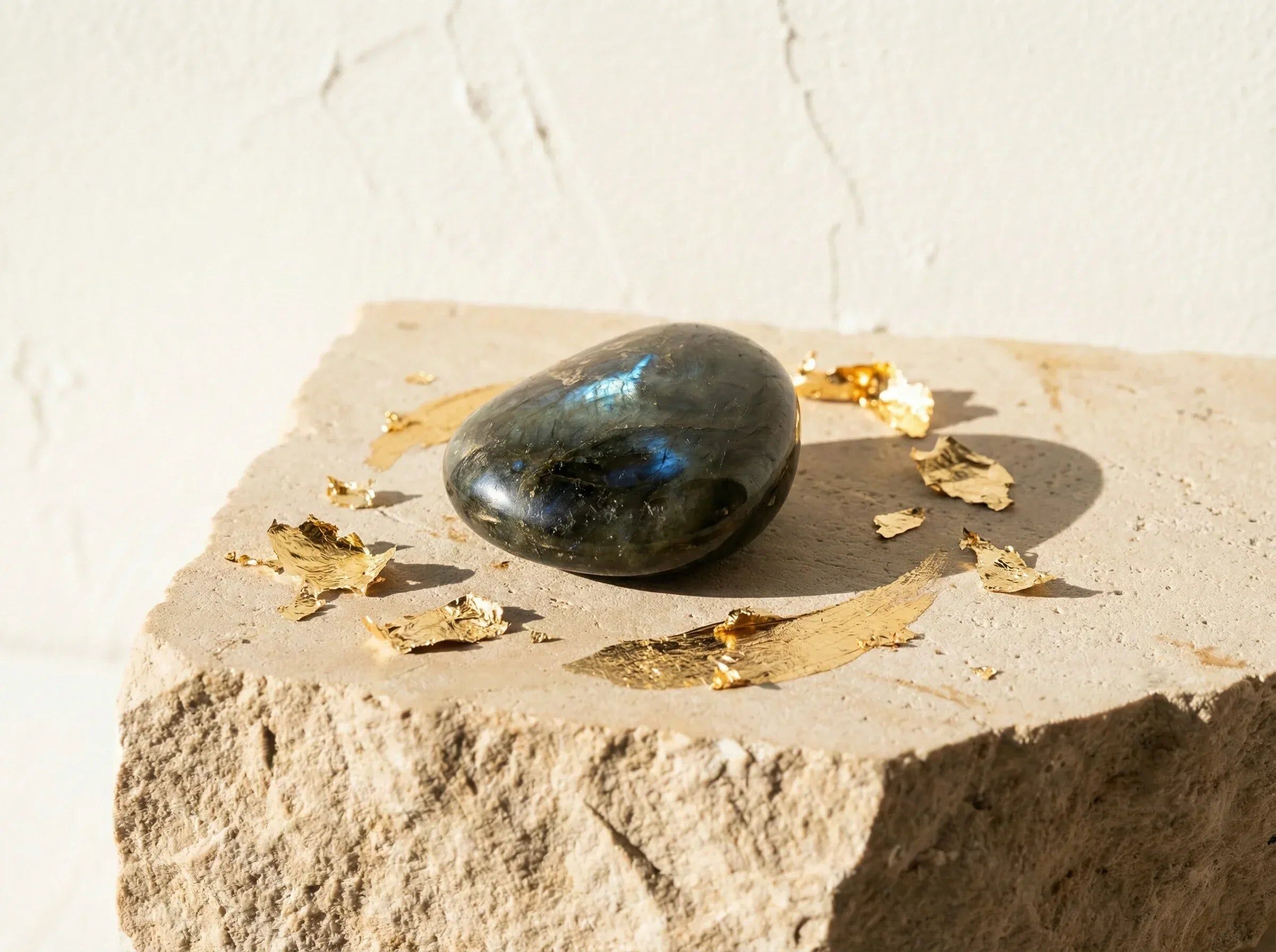 Polished Labradorite Lithotherapy Stones - Magic & Light & Shield