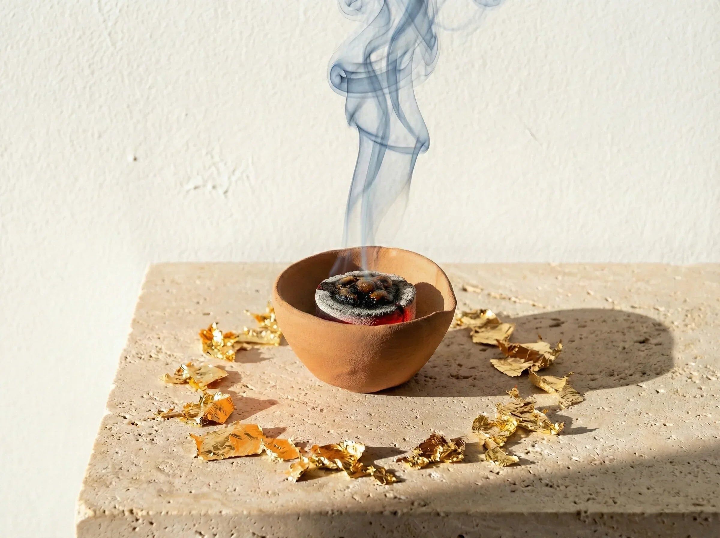 Handmade Terracotta Incense Bowl - Grounding, Home & Peace