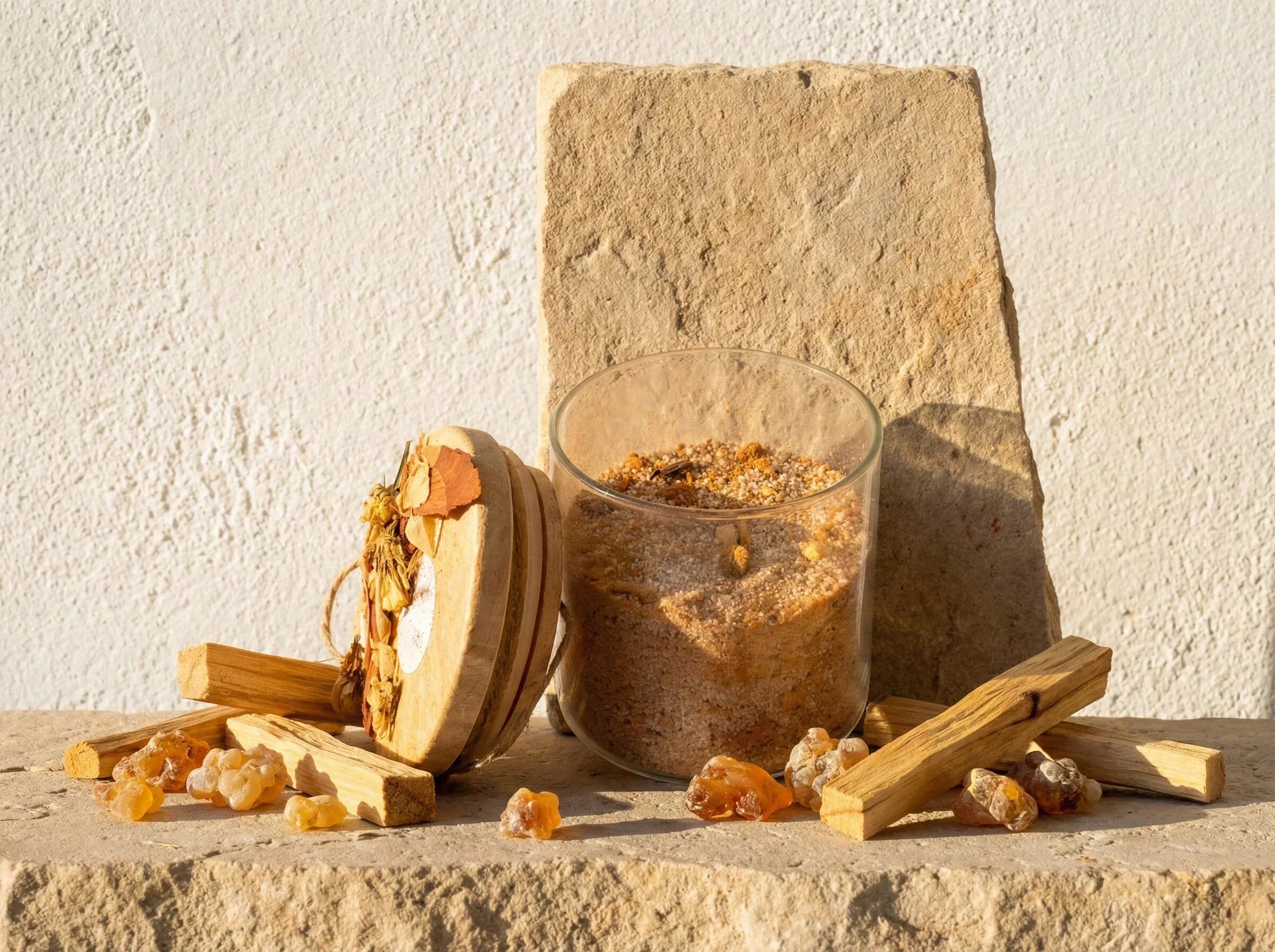 Palo Santo Sand & Amber Candle - Grounding & Purification