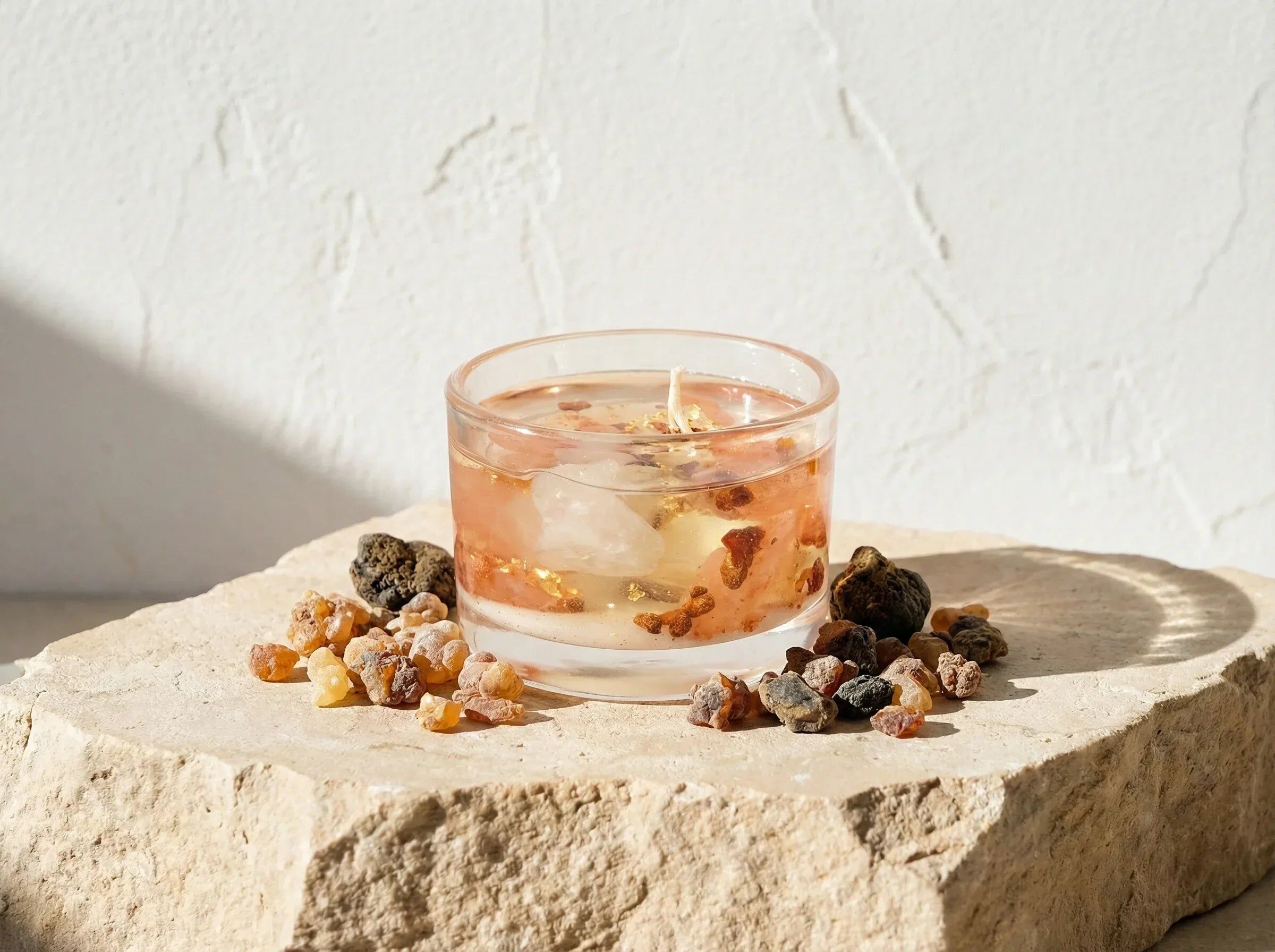 Organic Myrrh & Musk Gel Candle - Uplifting & Protective