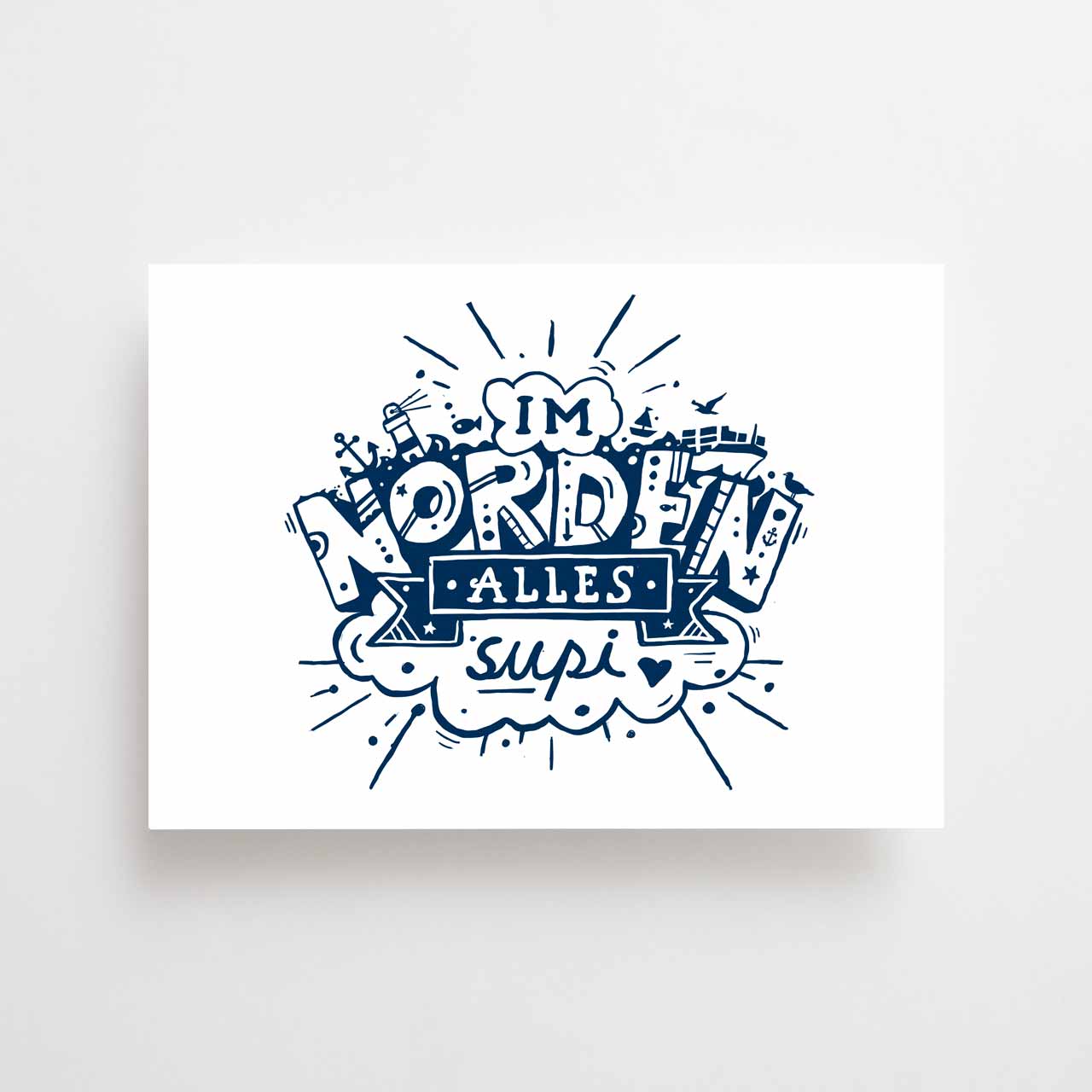 Maritime postcard - Everything's great in the north