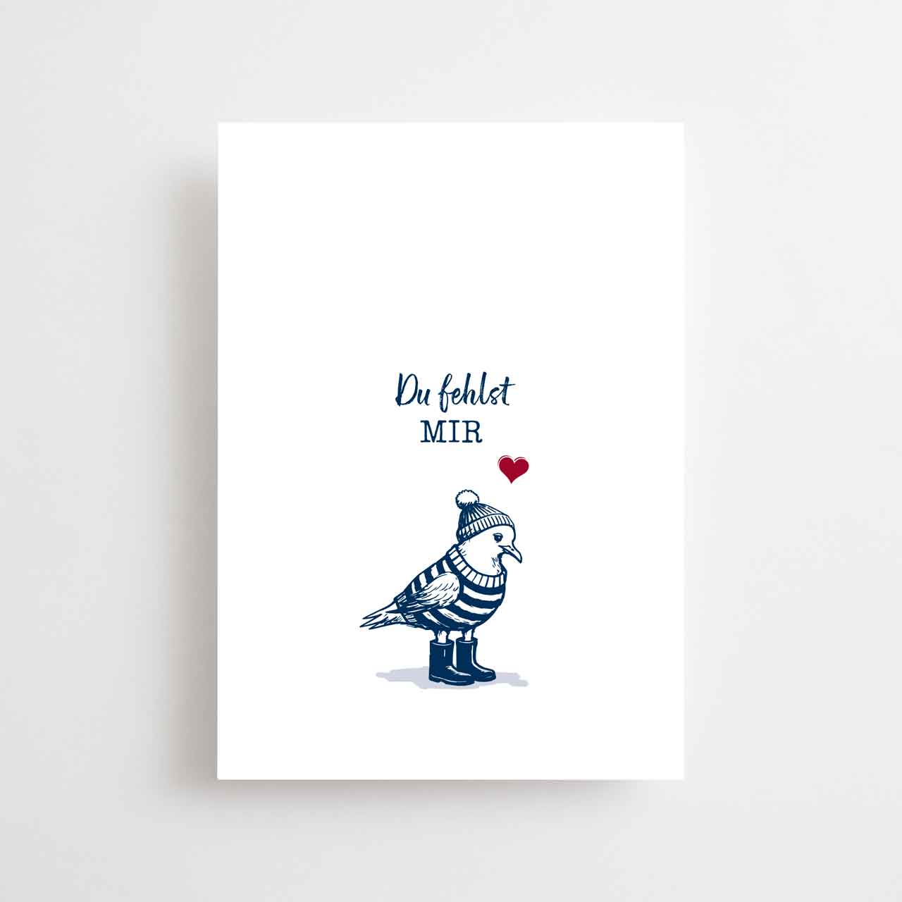 Nautical postcard - I miss you