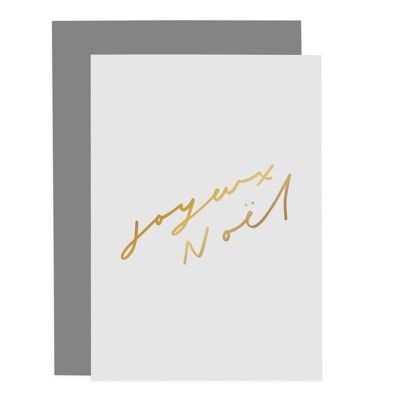 Joyeux Noel Grey Card