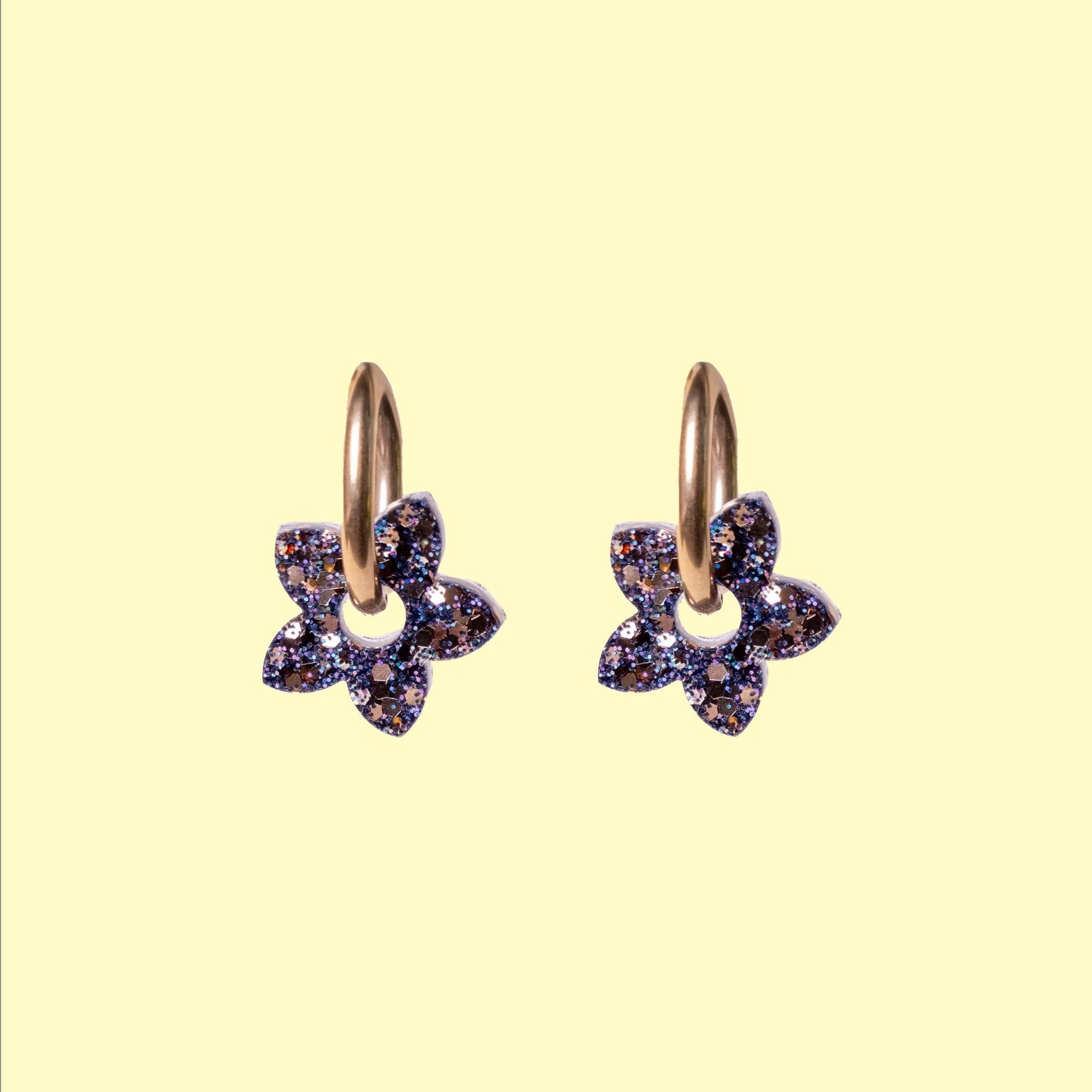 Créoles Mini Tiaré Dark Gold