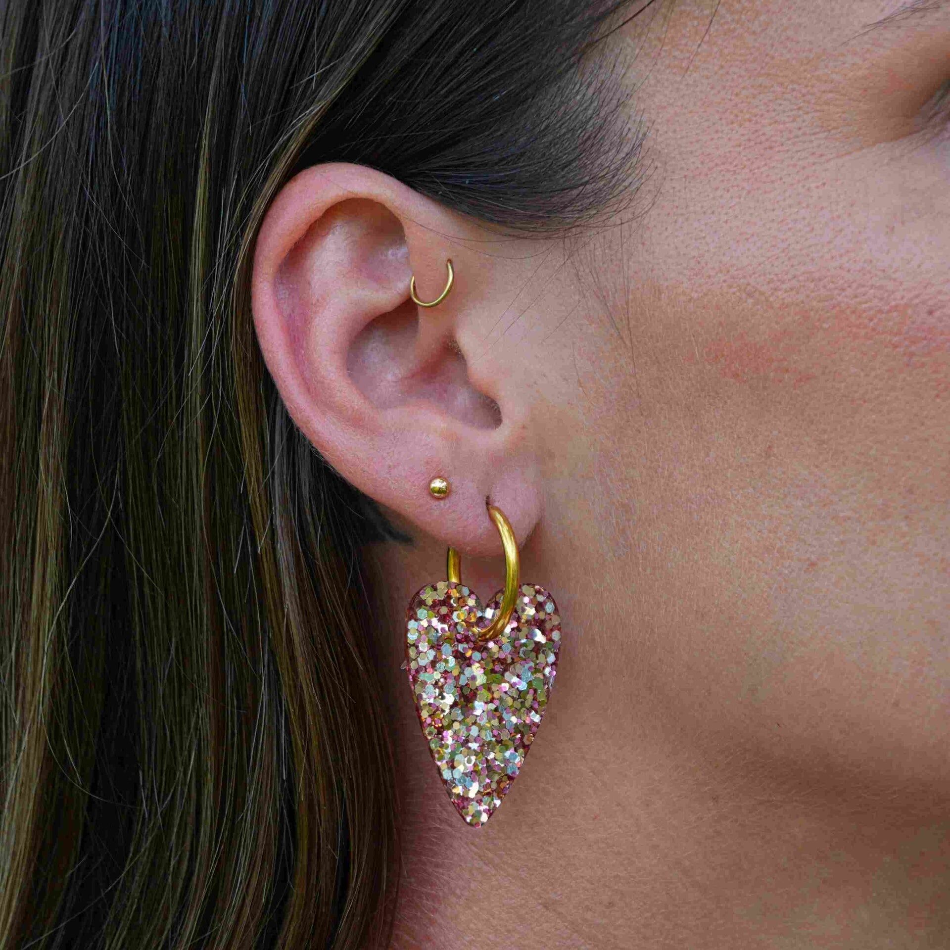 Boucles d'oreilles Cœur Mix Classique