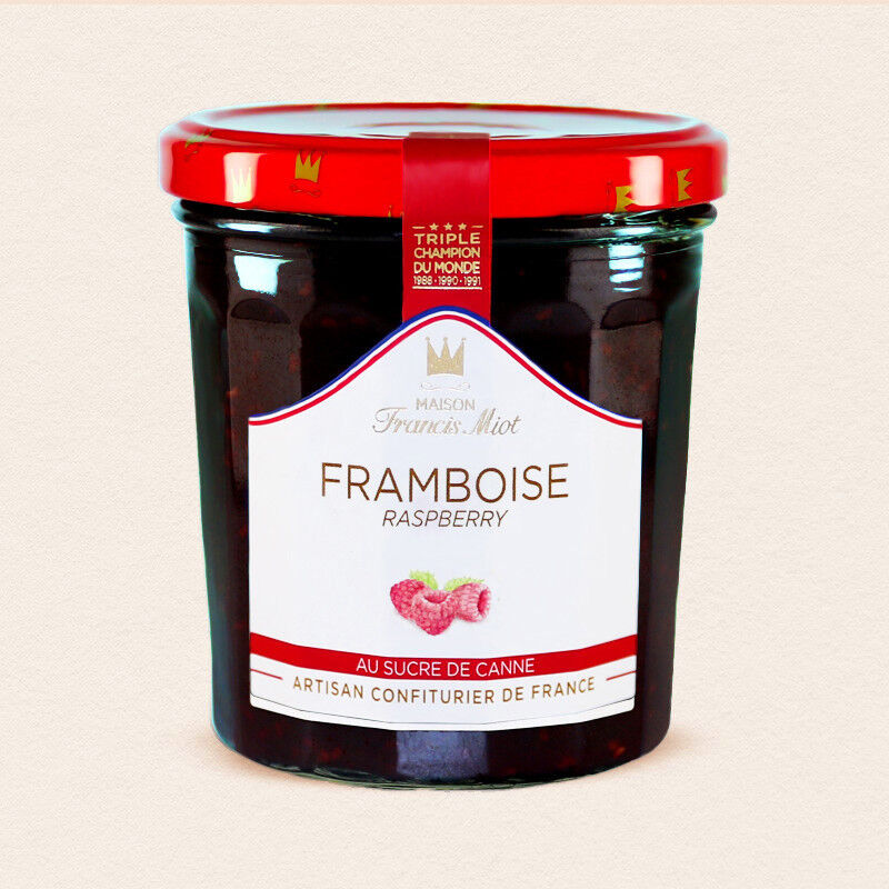 Mermelada de frambuesa con azúcar de caña - 340 g