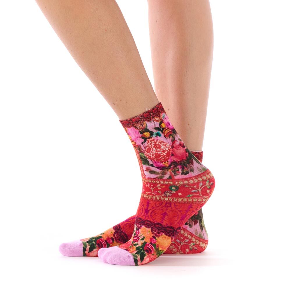 Ultra-short printed ankle socks Lhasa