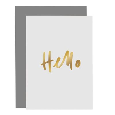 Hello Gold Foil Card