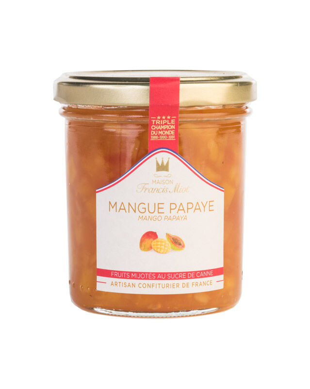 Mango & papaya jam with cane sugar - 220g