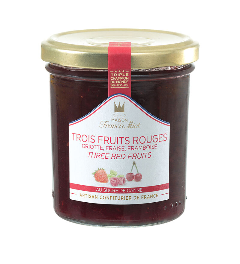 Three-berry jam with cane sugar - 220g