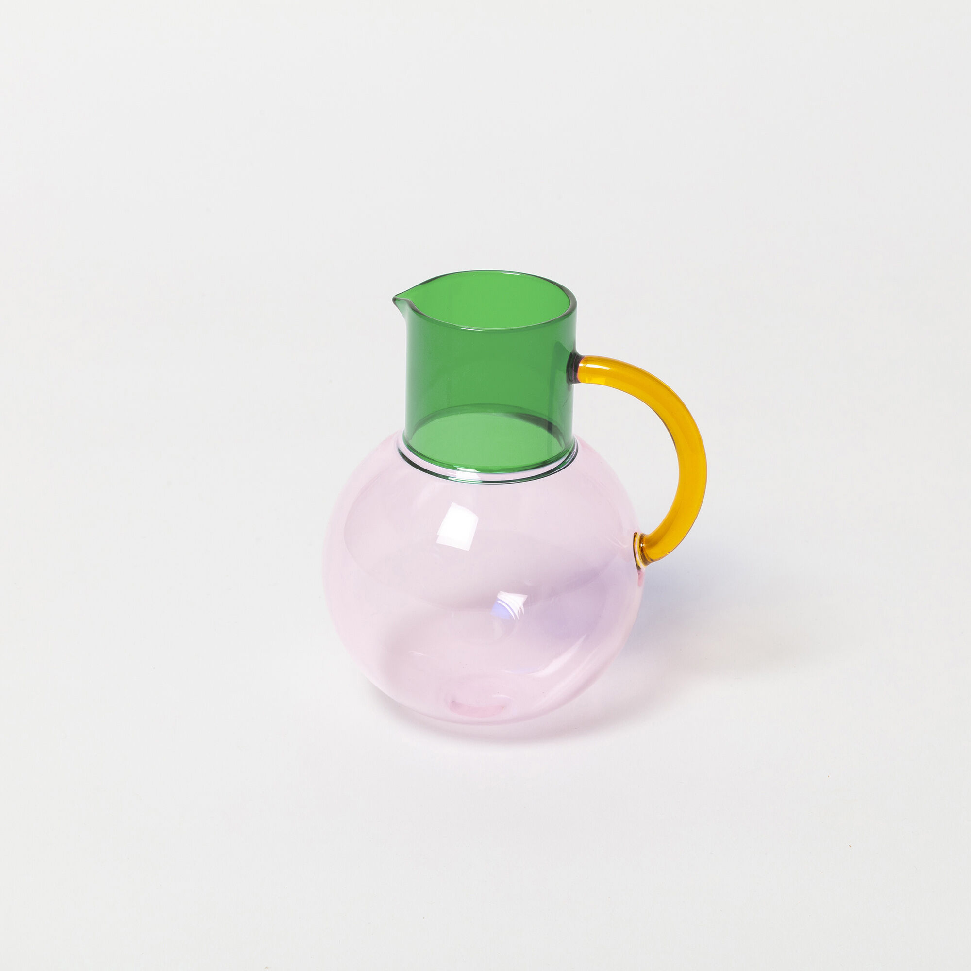 Pablo Glass Jug - Small - Pink Yellow Green
