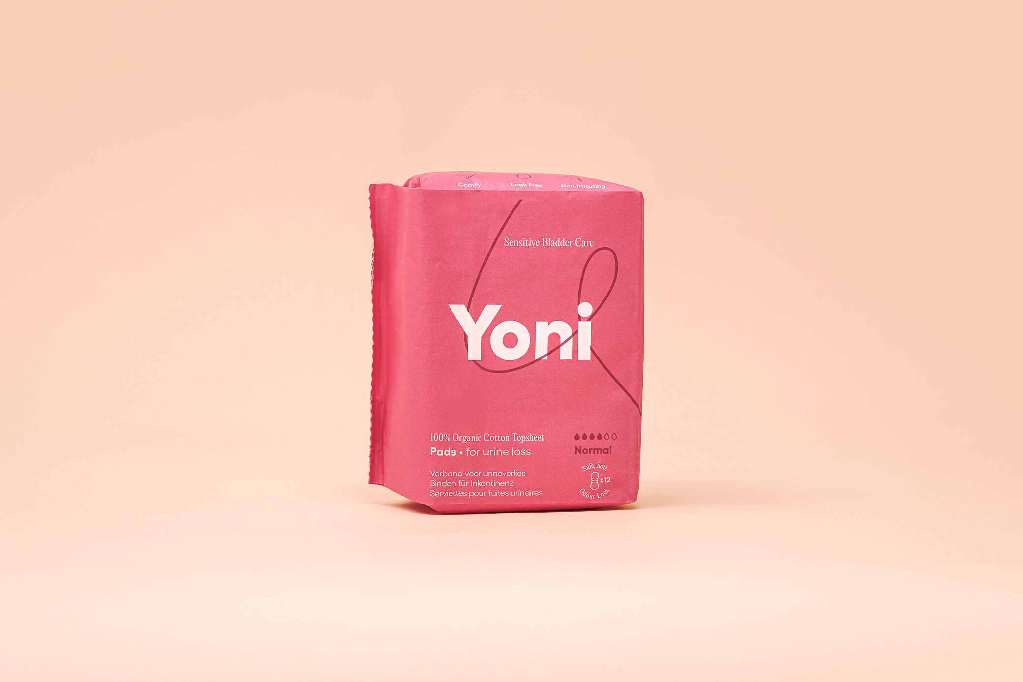 Assorbenti Yoni normali per perdite urinarie • senza ali x12 ∙ Strato superiore in cotone biologico al 100%