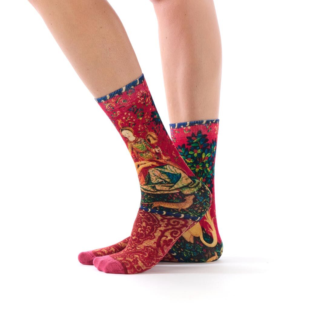 Chaussettes femme - La vue - La dame à la licorne