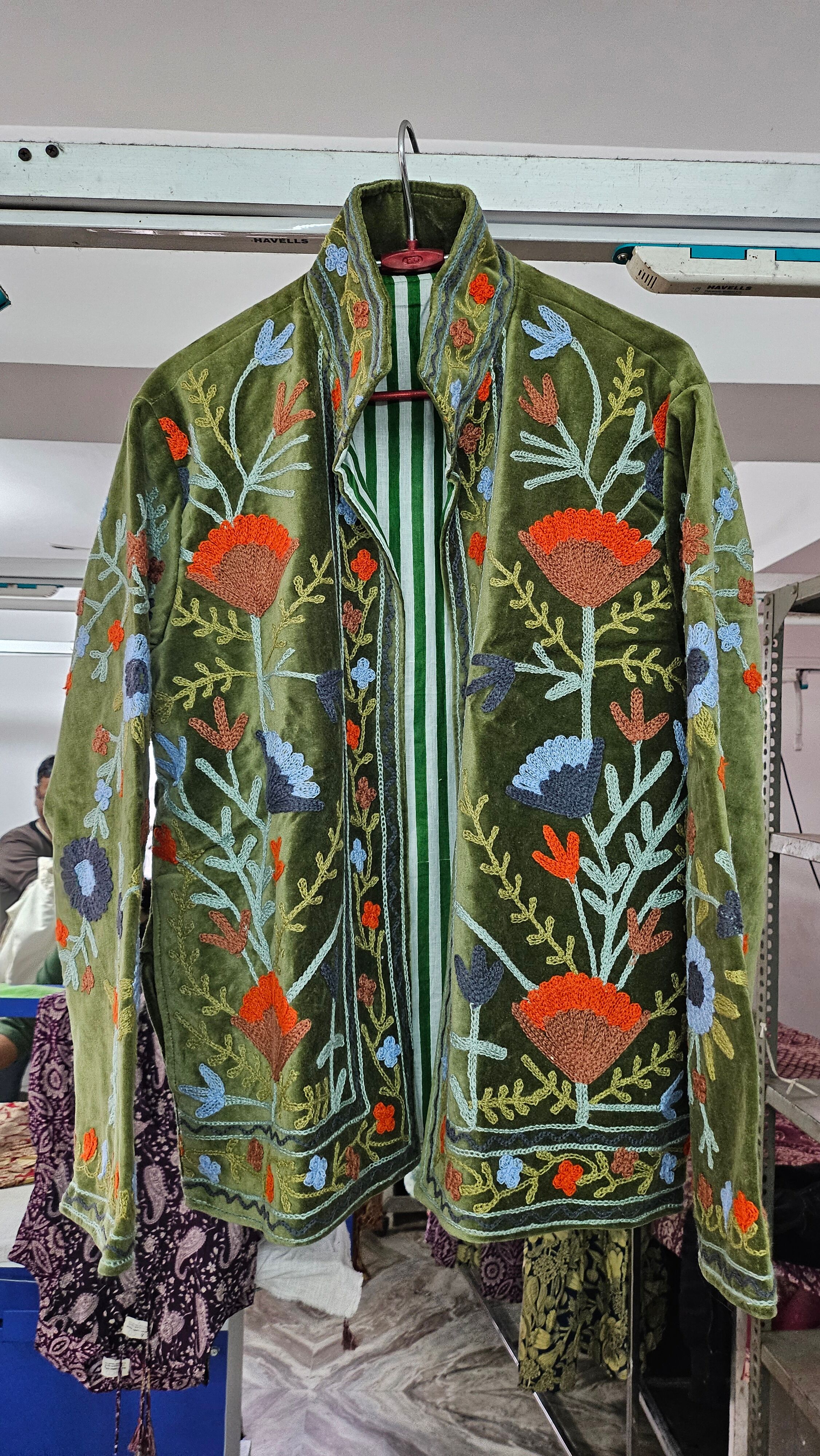 Boho Suzani Jackets, Hand Embroidered Cotton Velvet Quilted Comes in Pack of 3 Pcs