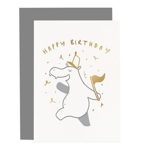 Hippo Child's Birthday Card