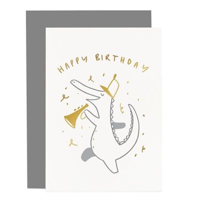 Crocodile Child's Birthday Card