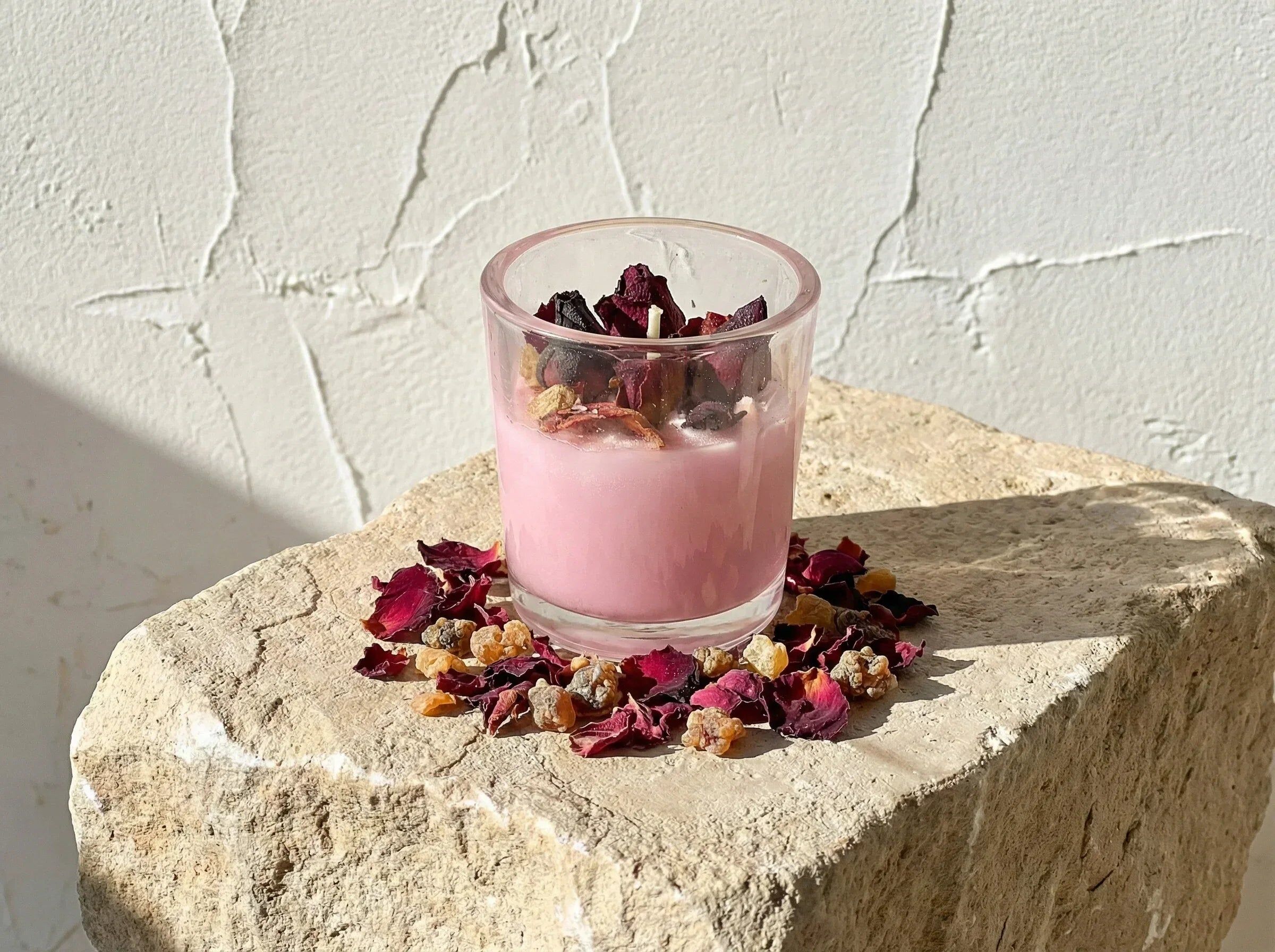 Handcrafted Rose & Myrrh Candle - Sacred Sweetness