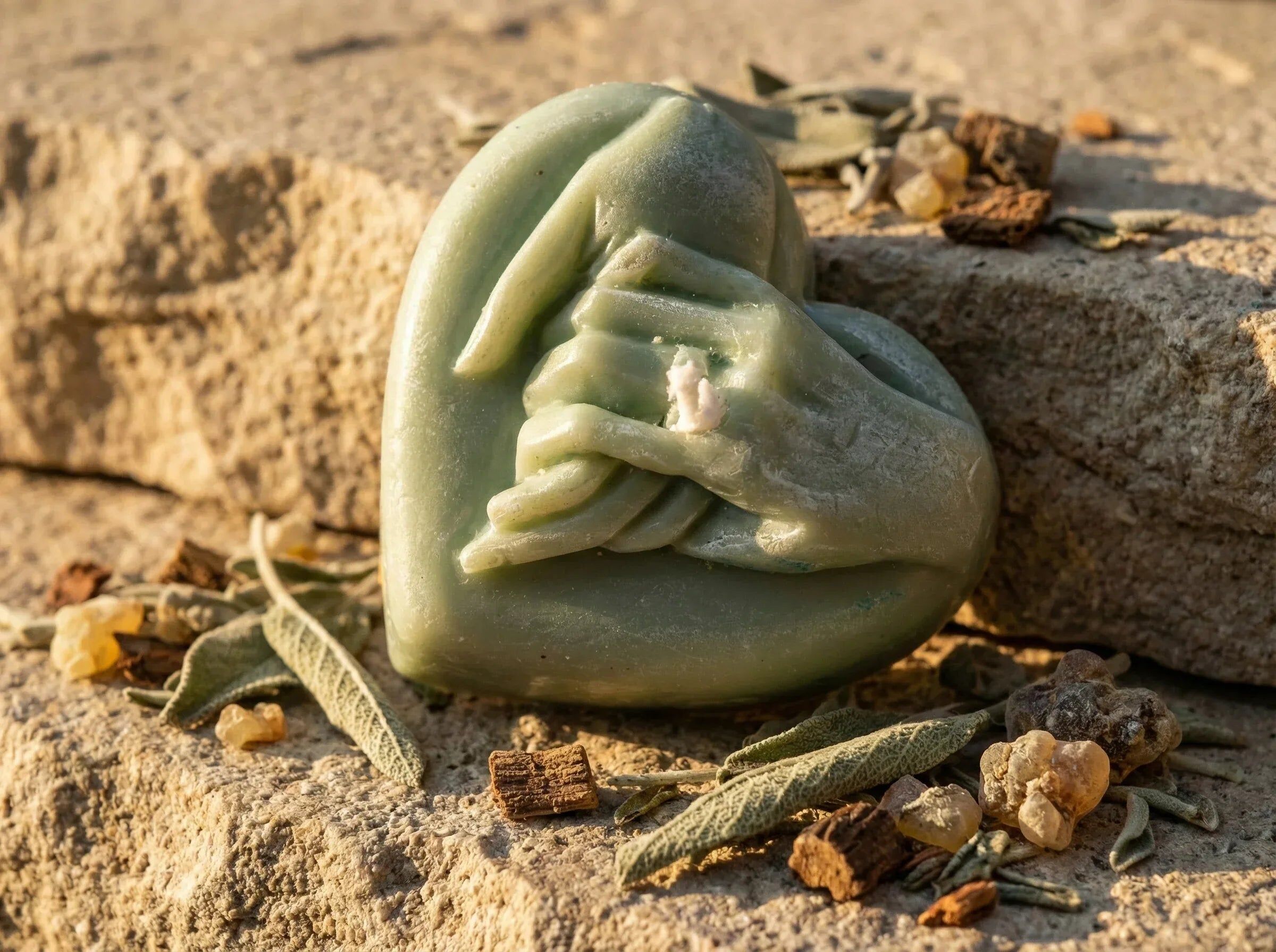 Heart Candle Sage & Musk - Peace of Heart & Protection