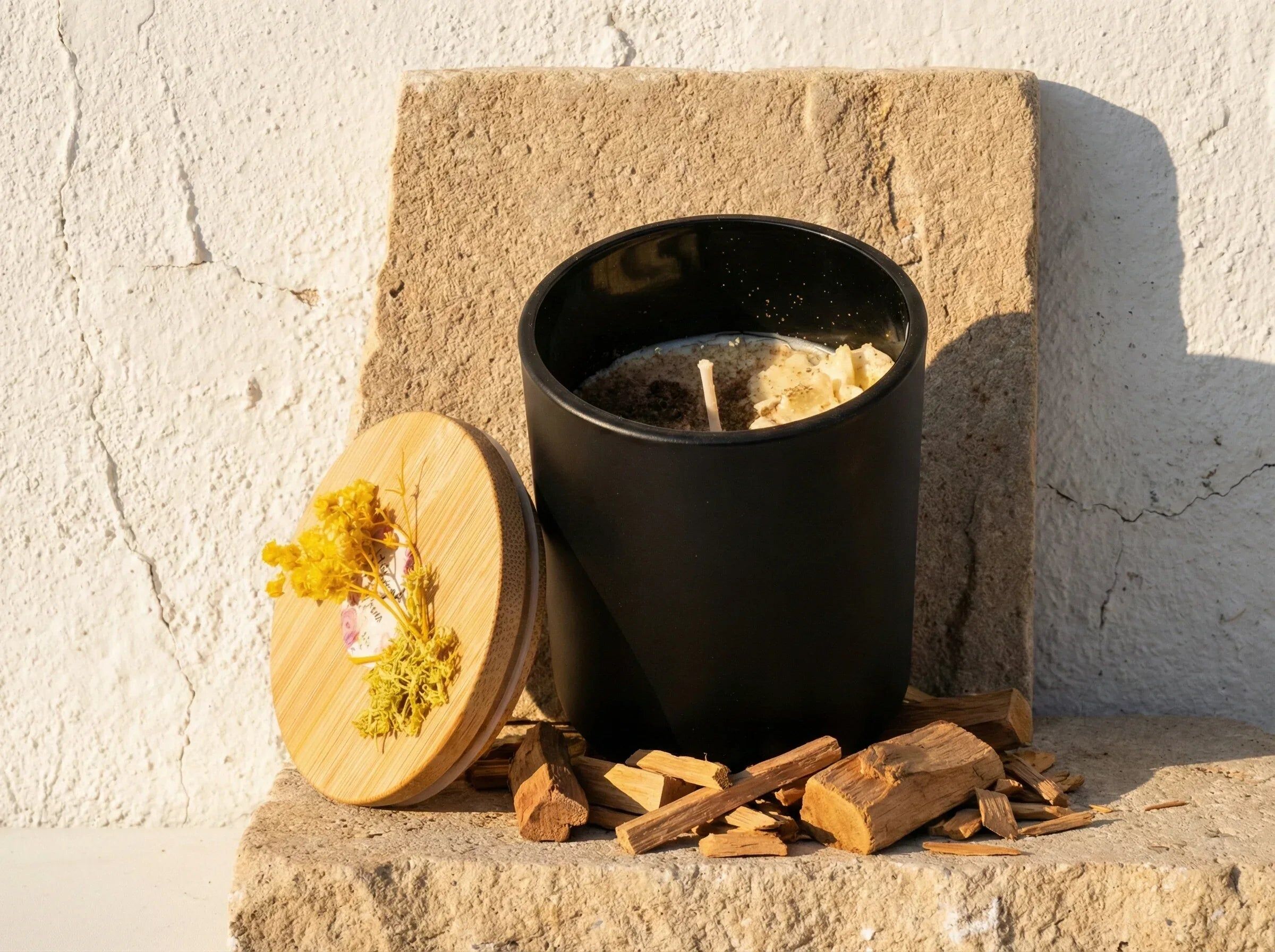 Handcrafted Sandalwood Candle - Deep Grounding & Serenity