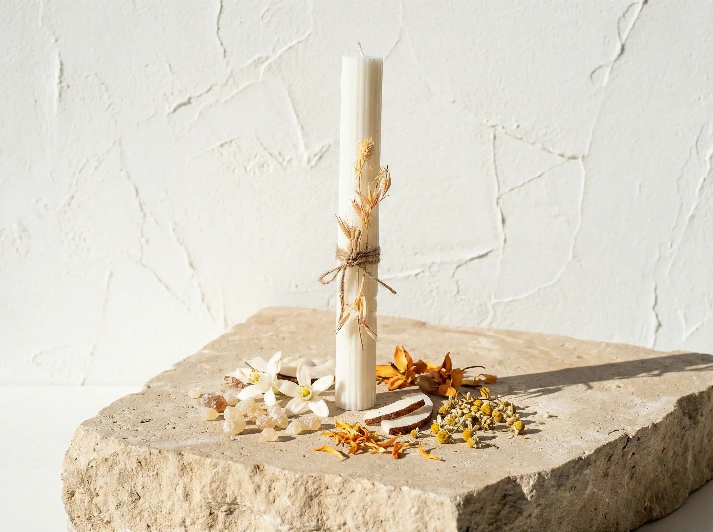 Römische Säulenkerze Orange & Monoi – Harmony & Sacred Spa