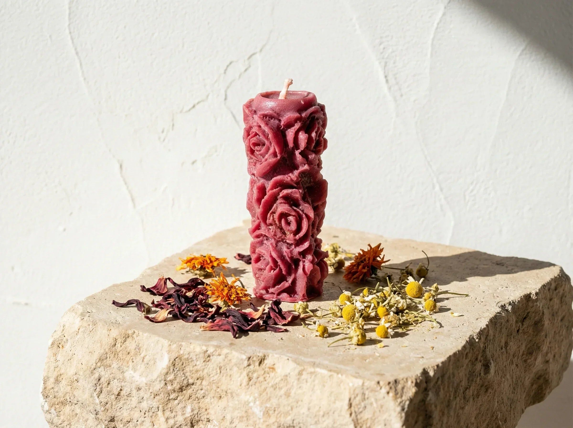 Hibiscus & Orange Blossom Prayer Candle - Radiance & Serenity