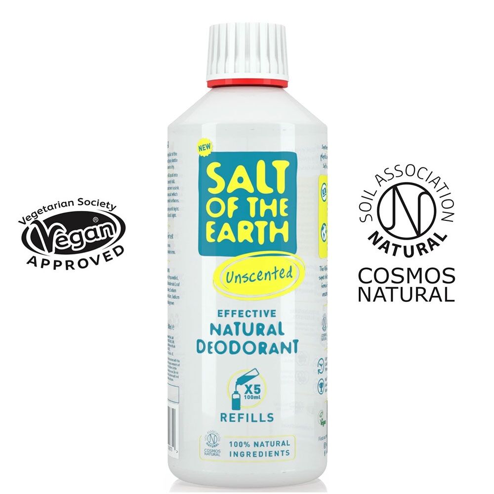 Salt of the Earth Unparfümiertes Naturdeodorant Nachfüllpackung 500 ml