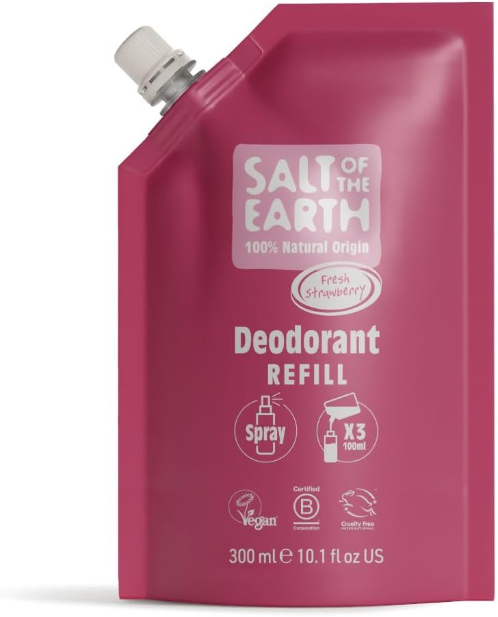 Salt of the Earth Deospray Nachfüllpackung Frische Erdbeere 300 ml