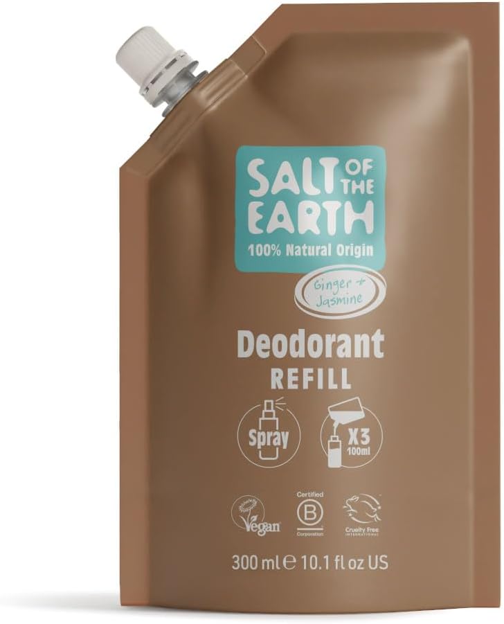Salt of the Earth Deo Spray Nachfüllpackung Ingwer & Jasmin 300 ml