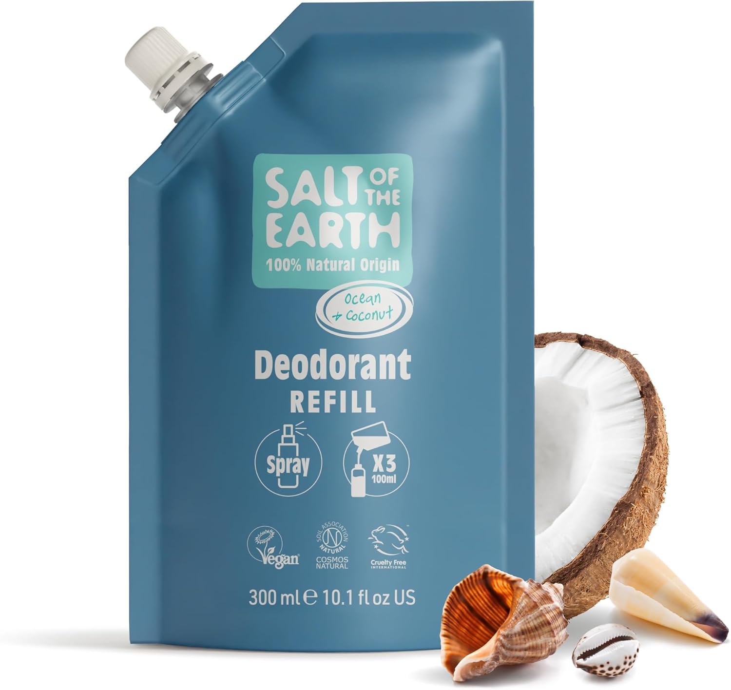Salt of the Earth Deo Spray Nachfüllpackung Ozean & Kokosnuss 300 ml