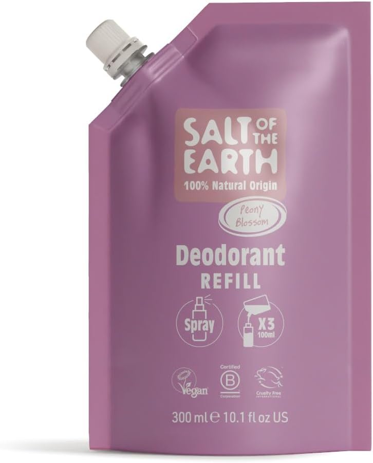 Salt of the Earth Deo Spray Nachfüllpackung Pfingstrosenblüte 300 ml