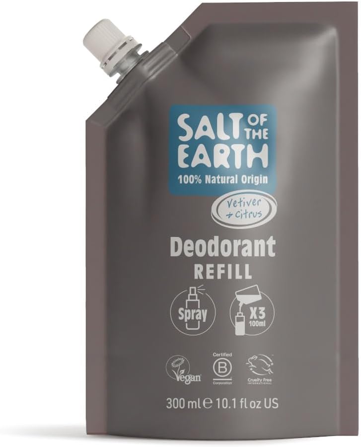 Salt of the Earth Deo Spray Nachfüllpackung Vetiver & Zitrus 300 ml
