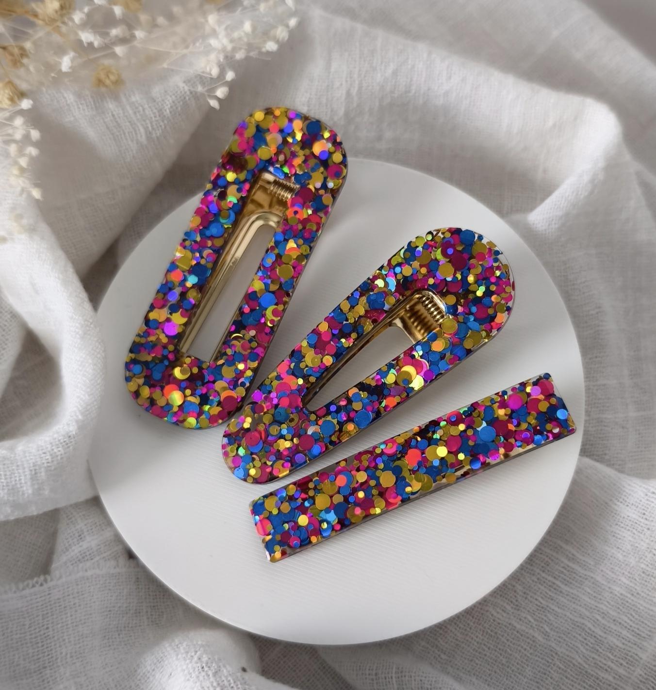 Barrette résine Folie