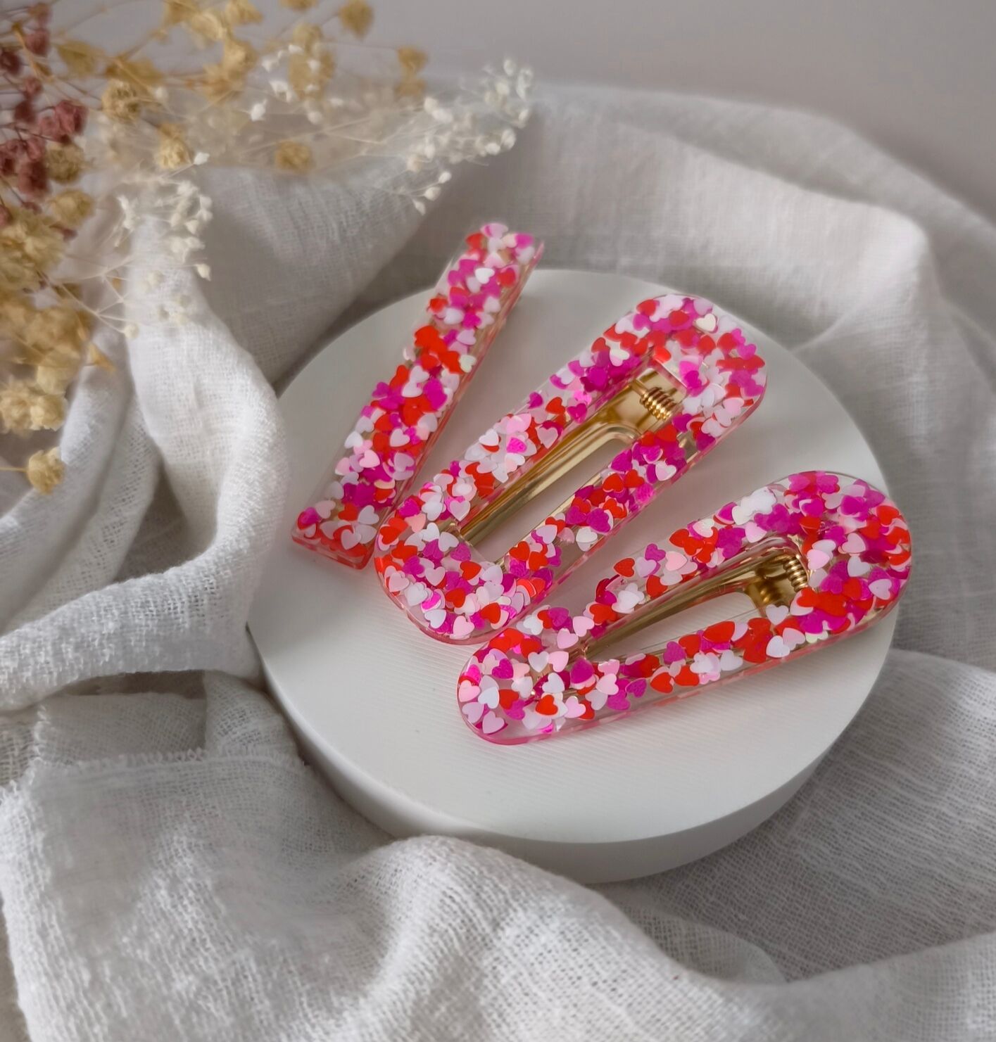 Barrette résine Love Love Love